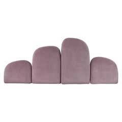 Iraya Headboard Fully Upholstered in Cotton Velvet