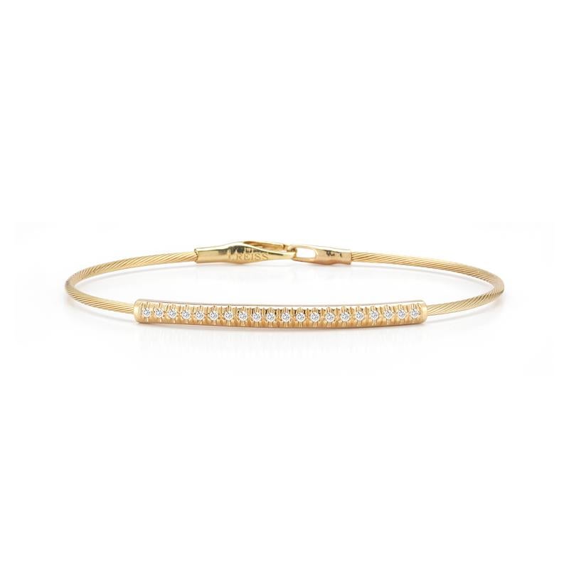14 Karat Yellow Gold Hand-Crafted 11mm Stackable Wire 