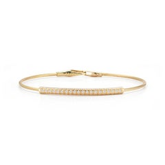 I.Reiss Yellow Gold Handcrafted Stackable Wire ID Bracelet