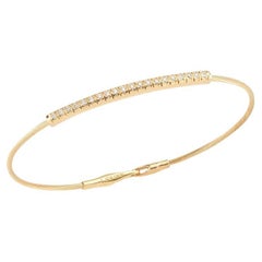 I.Reiss Yellow Gold Handcrafted Stackable Wire ID Bracelet