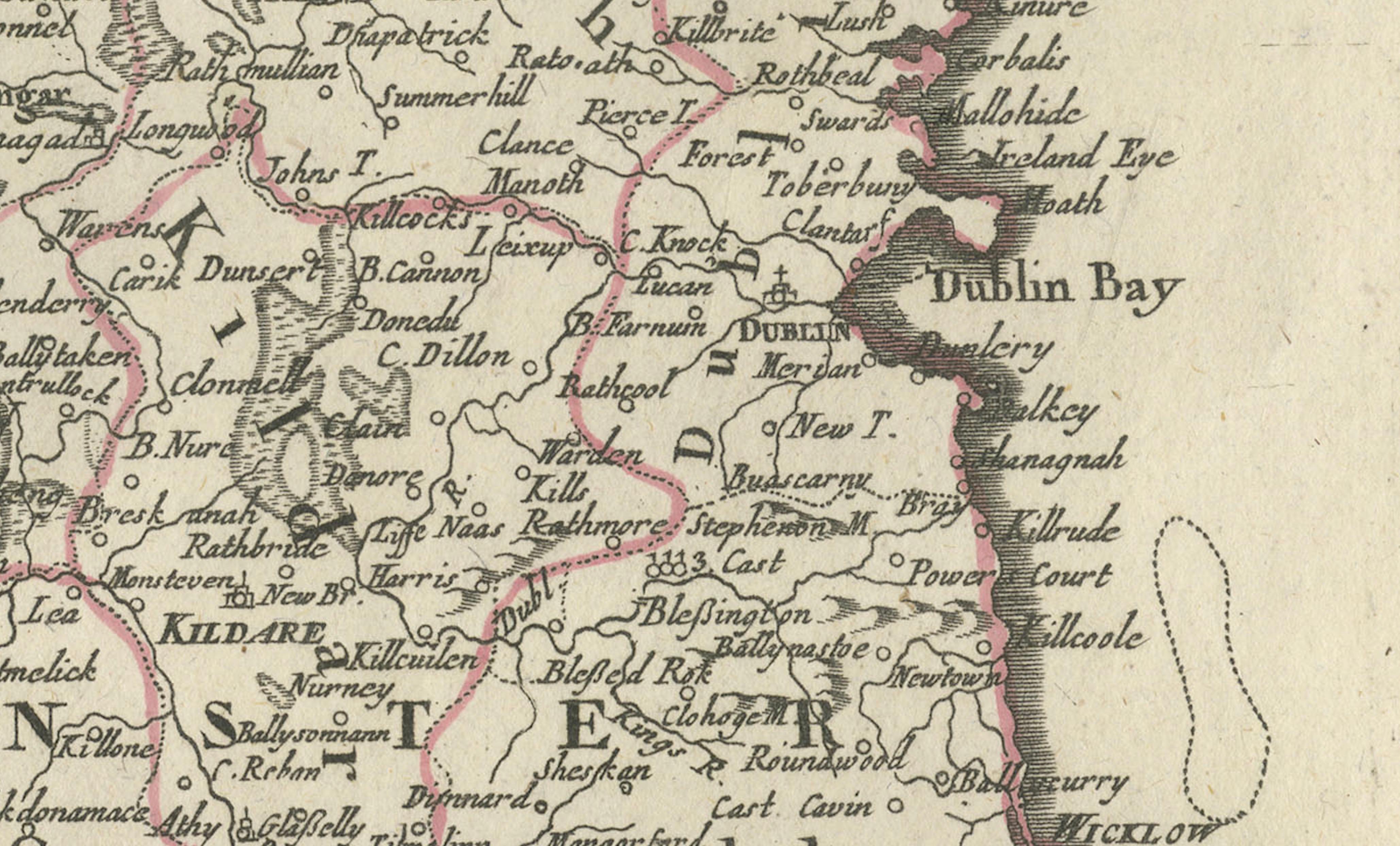Ireland Antique Map – Royaume d’Irlande, De Vaugondy, Venice 1778