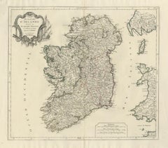 Ireland Antique Map – Royaume d’Irlande, De Vaugondy, Venice 1778