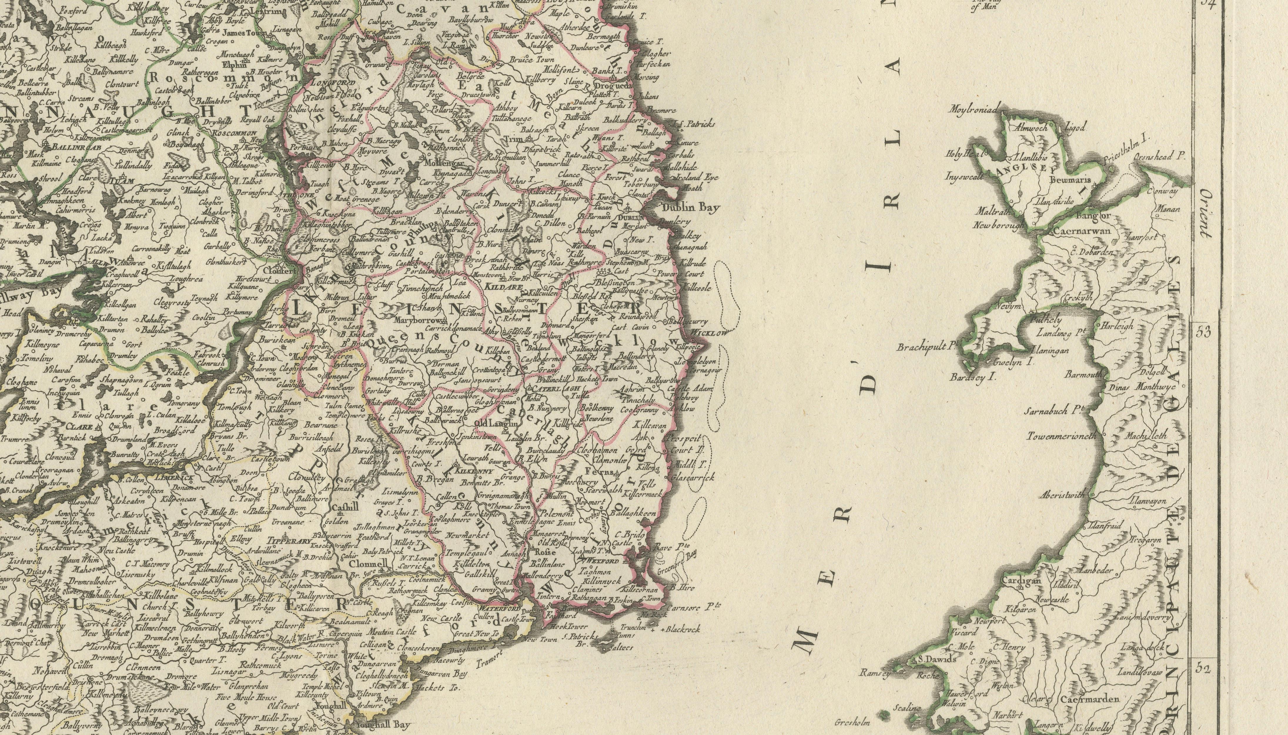 Ireland Antique Map – Royaume d’Irlande, De Vaugondy, Venice 1778