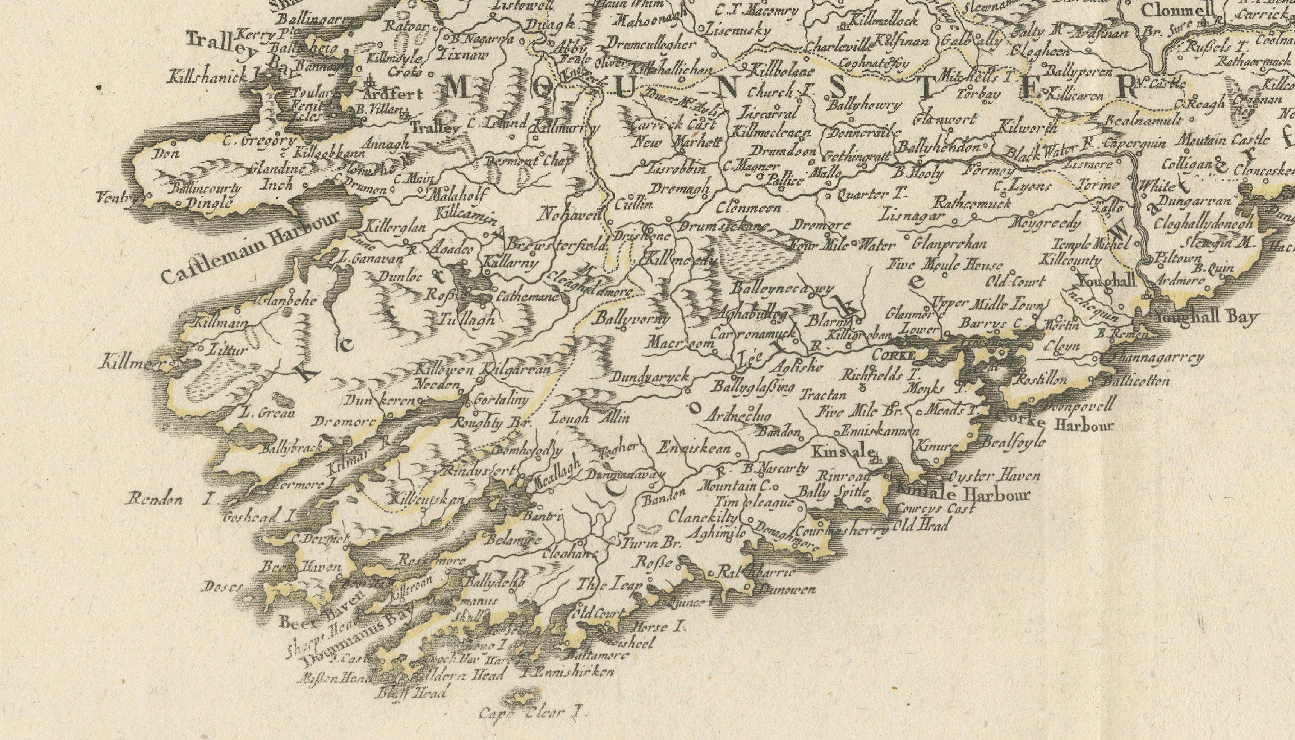 Ireland Antique Map – Royaume d’Irlande, De Vaugondy, Venice 1778