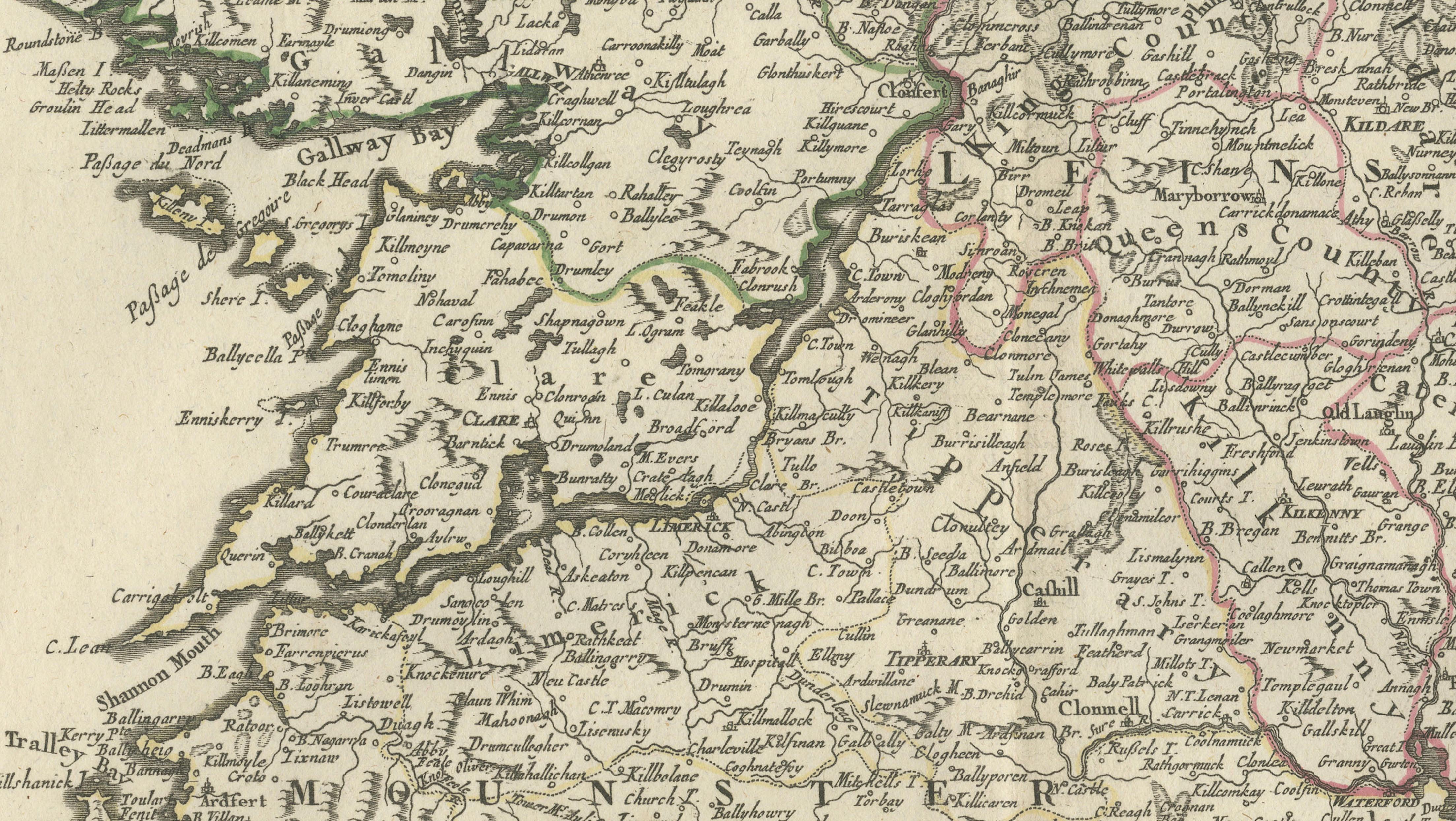 Ireland Antique Map – Royaume d’Irlande, De Vaugondy, Venice 1778