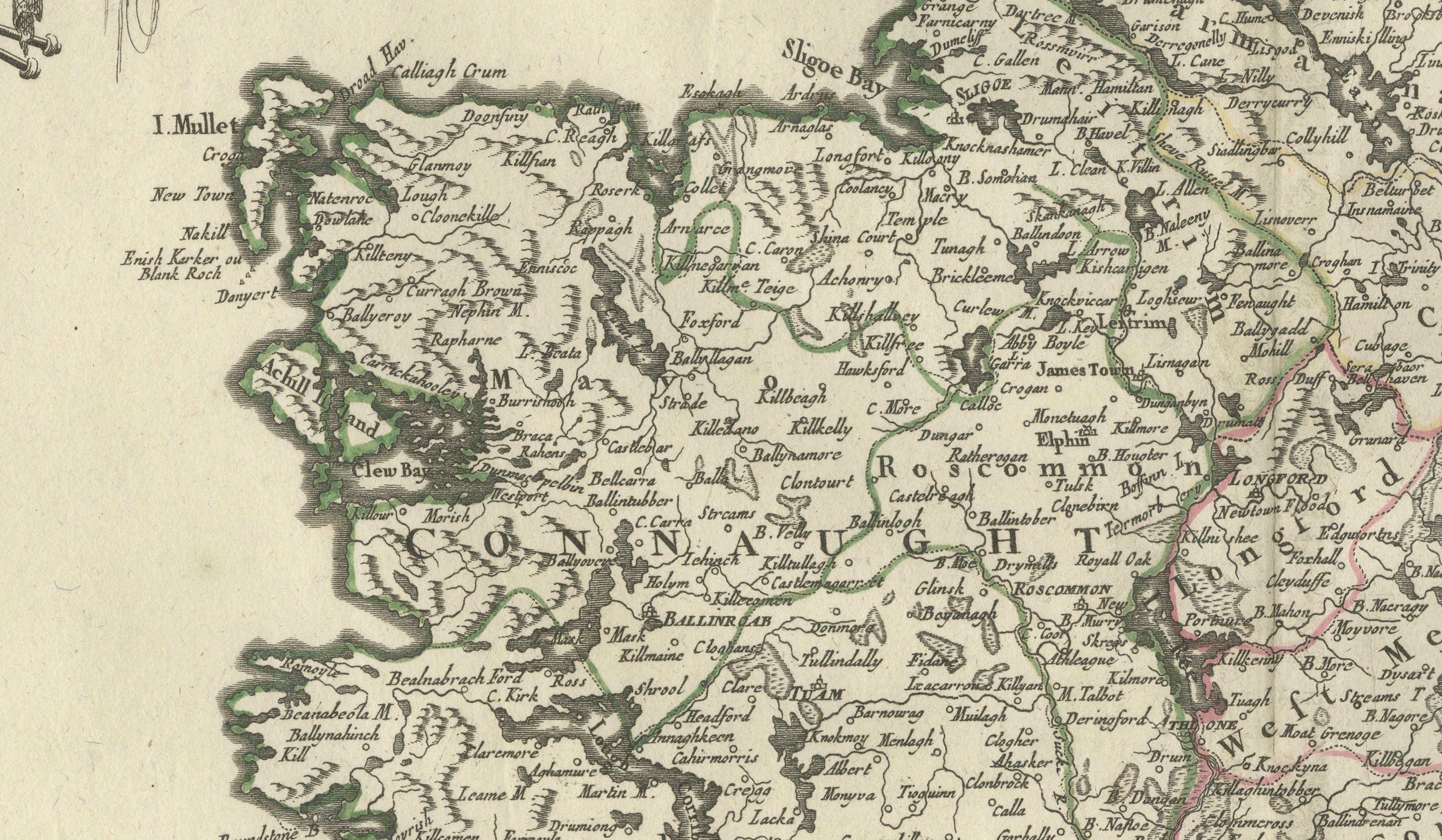 Ireland Antique Map – Royaume d’Irlande, De Vaugondy, Venice 1778