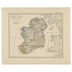 Ireland Map – Provincial and County Divisions 1851