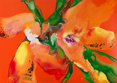 Alliance: Acrylic Painting of Abstract Flowers, Contemporary Art