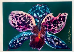 Cleopatra II: Fluid Acrylic Painting, Exotic Flower, 75x105 cm