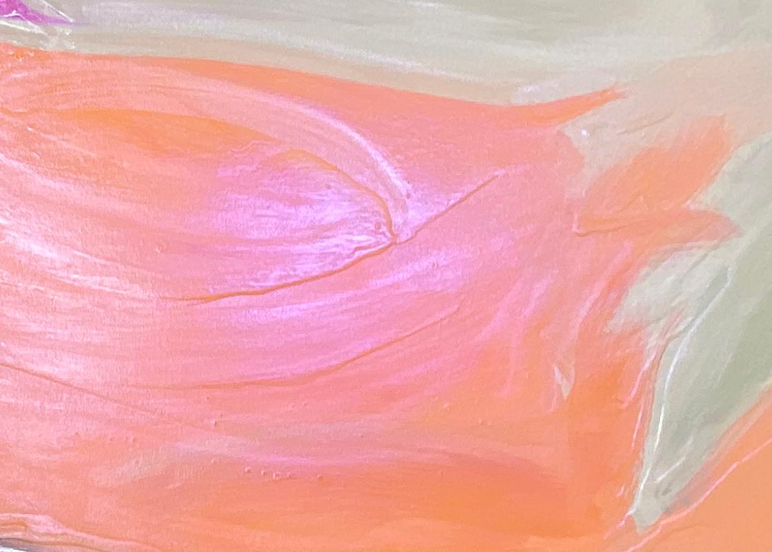 Caballo Bloque Abstracto Verde  Pintura Arte Técnica Mixta sobre Lienzo 40x60 en venta 2