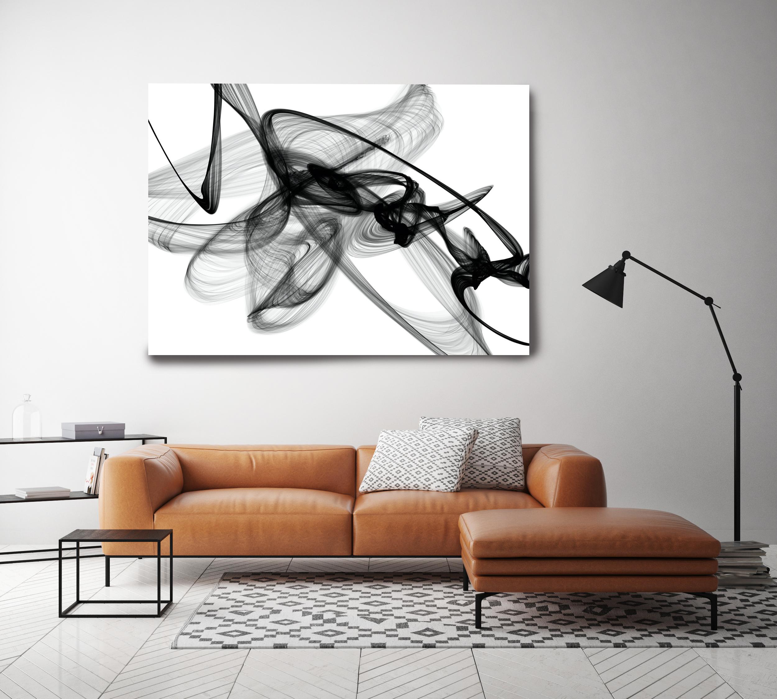 Abstract Minimal Black White Painting BW Abstract The present , 60X40"
