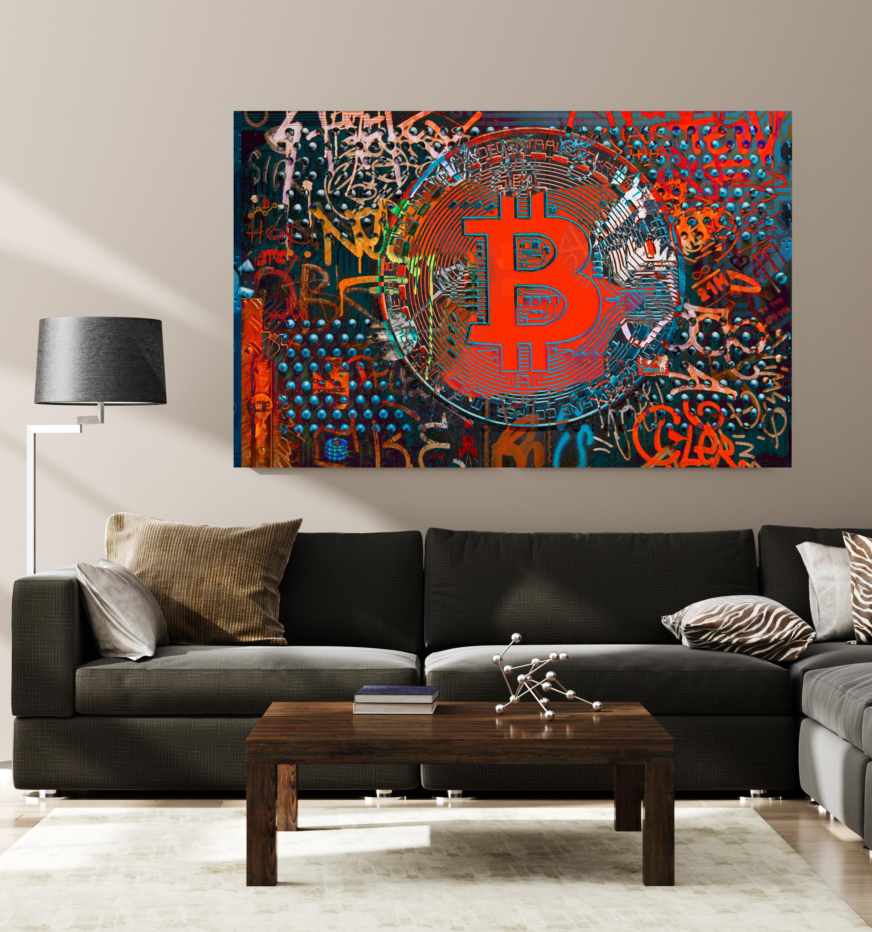 Bitcoin Graffiti abstrakte Leinwand Kunst, Kryptowährung Bitcoin Malerei 

Innovative und zeitgenössische Original New Media vs. Malerei Abstraktes Werk auf Leinwand

Investitionsgelegenheit - Einzigartig - Original - Signiert

Kunstwerk: Originale