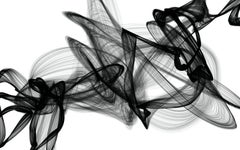 Pittura moderna minimalista in bianco e nero con nuovi mezzi di comunicazione 40 "H. X 80 "W Danza