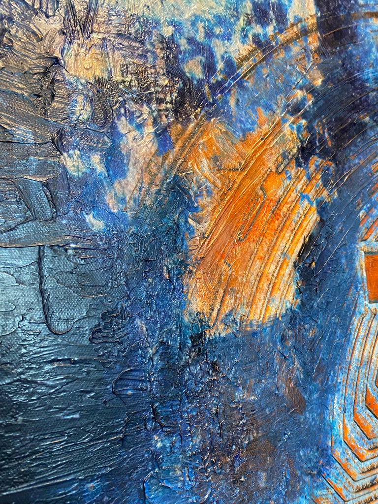 BTC, Bitcoin Abstract Canvas Art, Cryptocurrency Bitcoin Painting H48