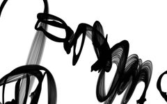 Minimalist Abstract in Black and White, Dangerous Seduction 48 x 36"