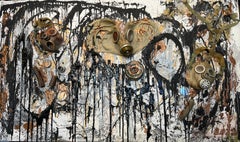 Mixed Media Assemblage on Canvas. War H 34" x W 57" by Irena Orlov