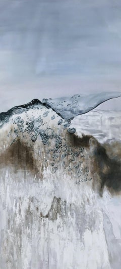Coastal Acrylic Painting on Canvas 72H X 30"W, Aquatic 3