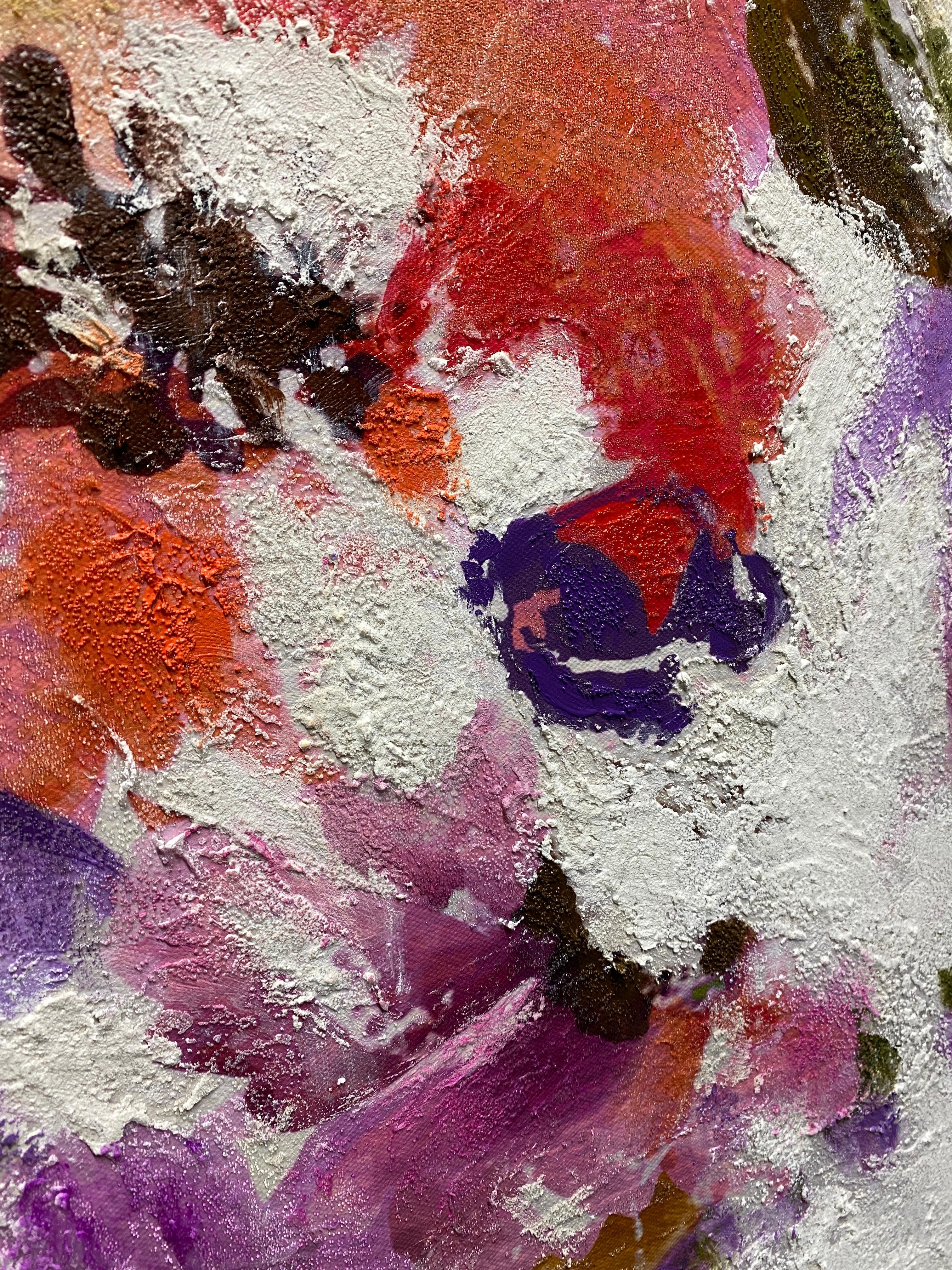 Colorful Floral Horse Fine Art Hand Embellished Giclee on Canvas Irena Orlov 2