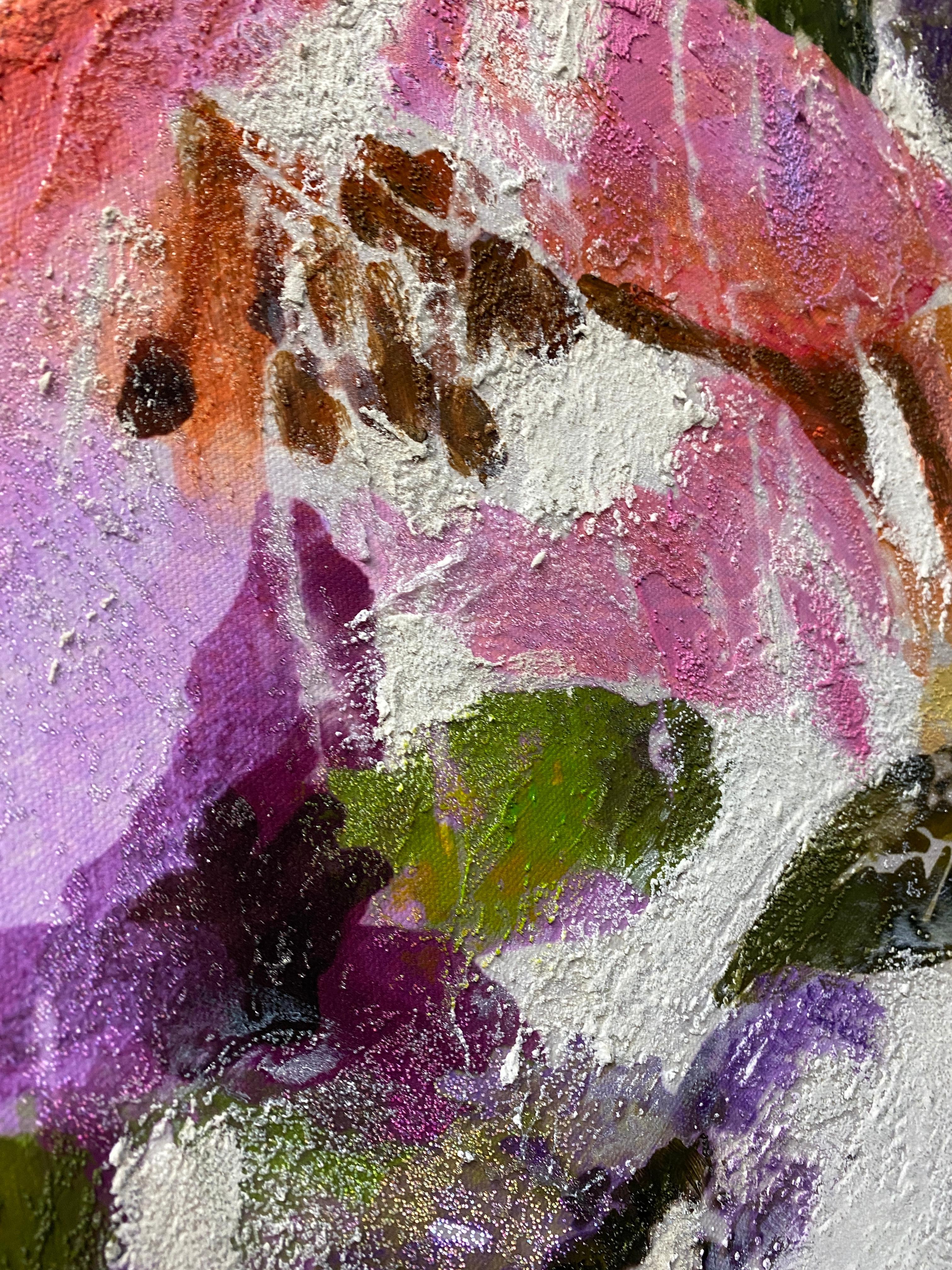 Colorful Floral Horse Fine Art Hand Embellished Giclee on Canvas Irena Orlov 4