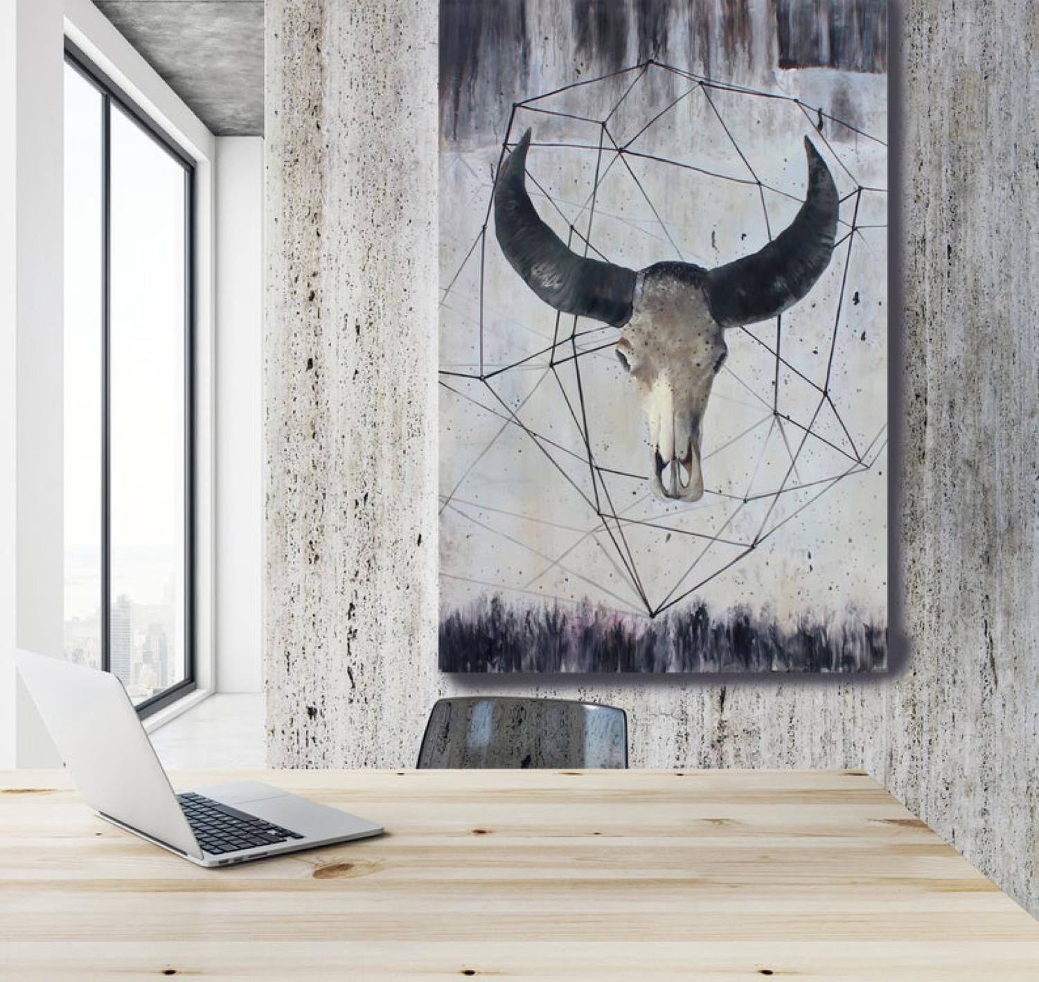 Sacred Buffalo - A New Beginning Painting on Canvas 72 H X 48