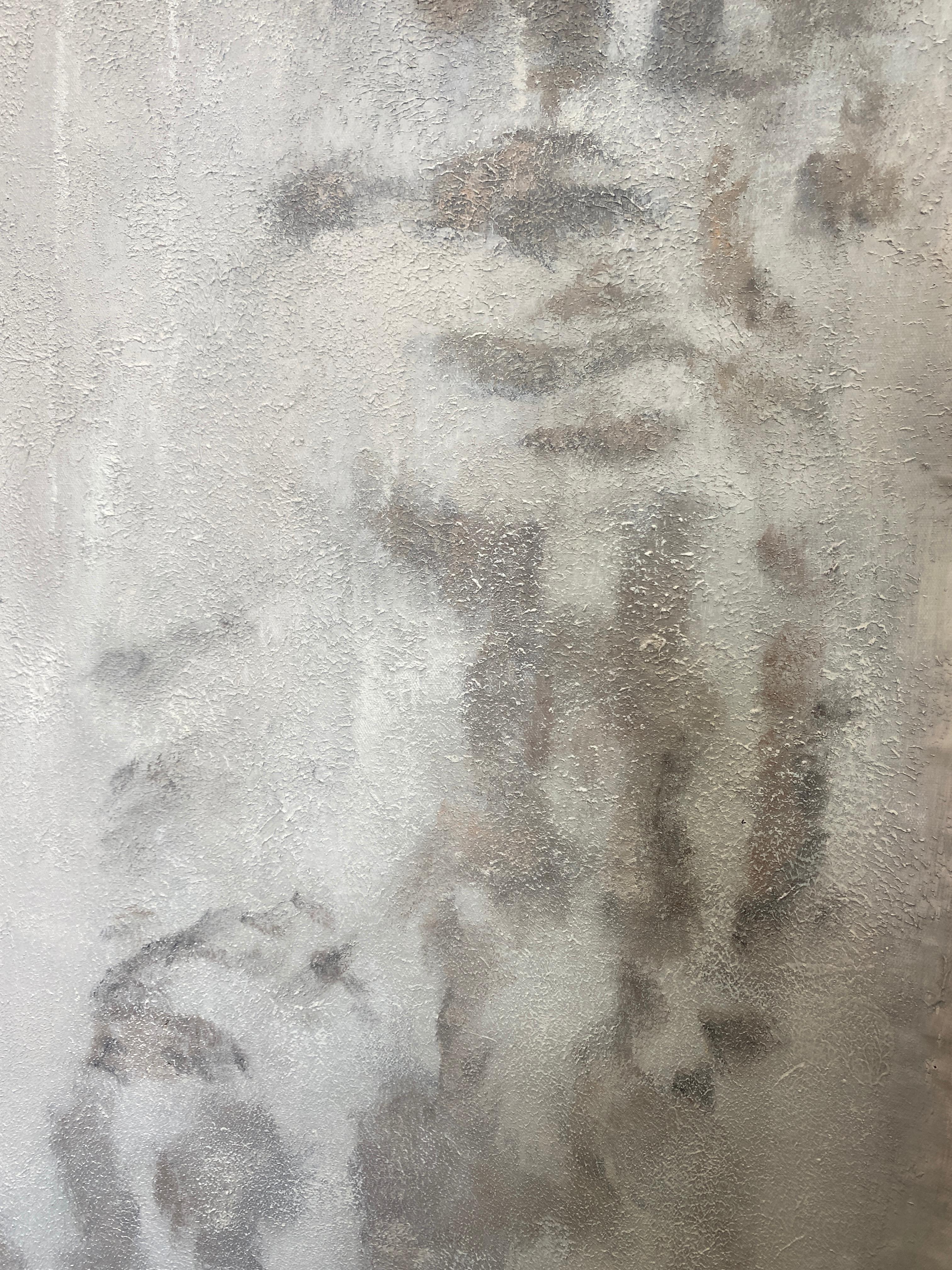 Peinture à l'huile sur toile « White Beauty » représentant un cheval rustique - Art équestre - Peinture sur toile « 58X58 » avec cheval en vente 5
