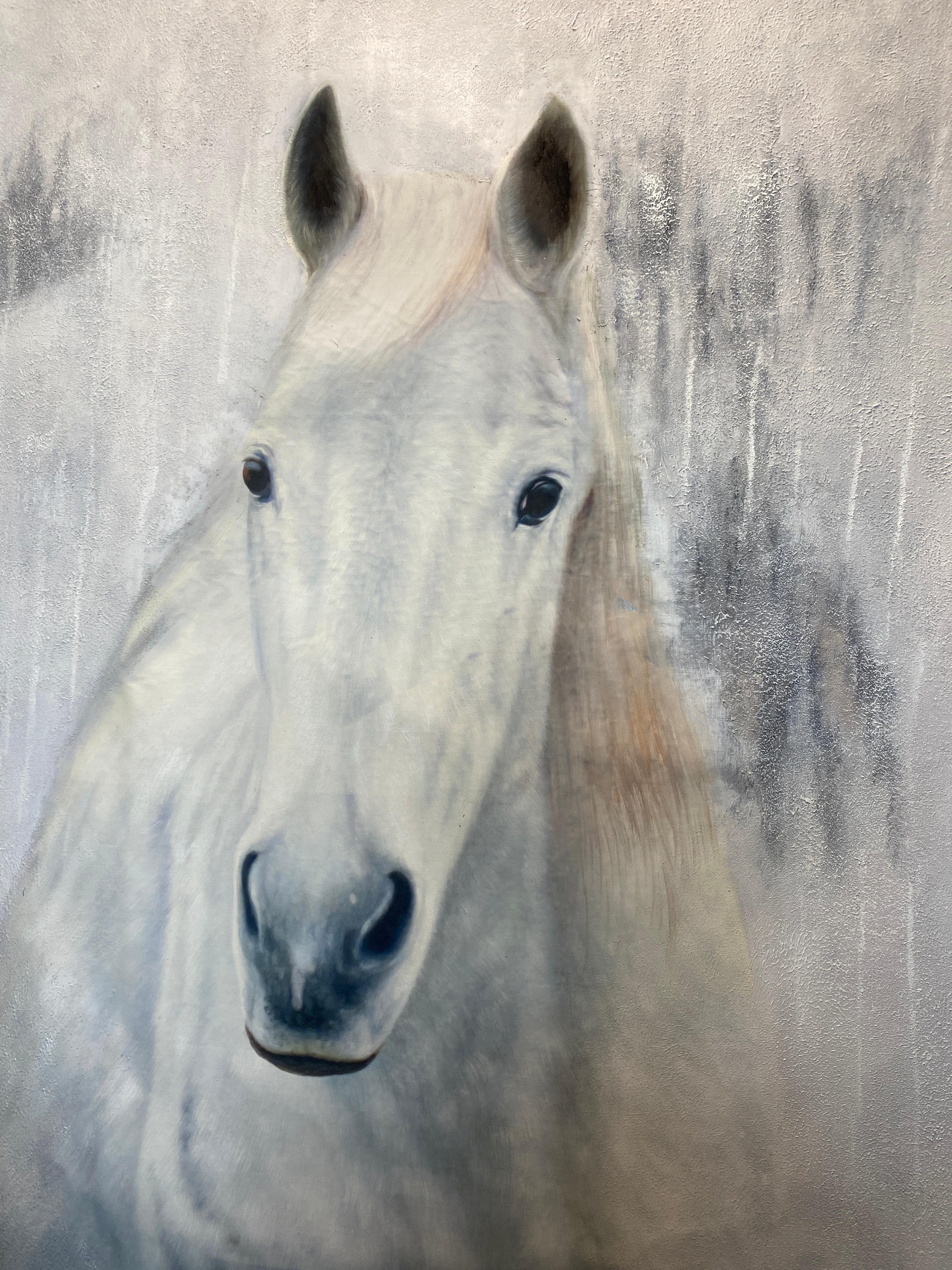 caballo blanco pintura