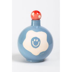 Irena Pop Ceramic Sculpture, Smiley Denim by Malwina Konopacka