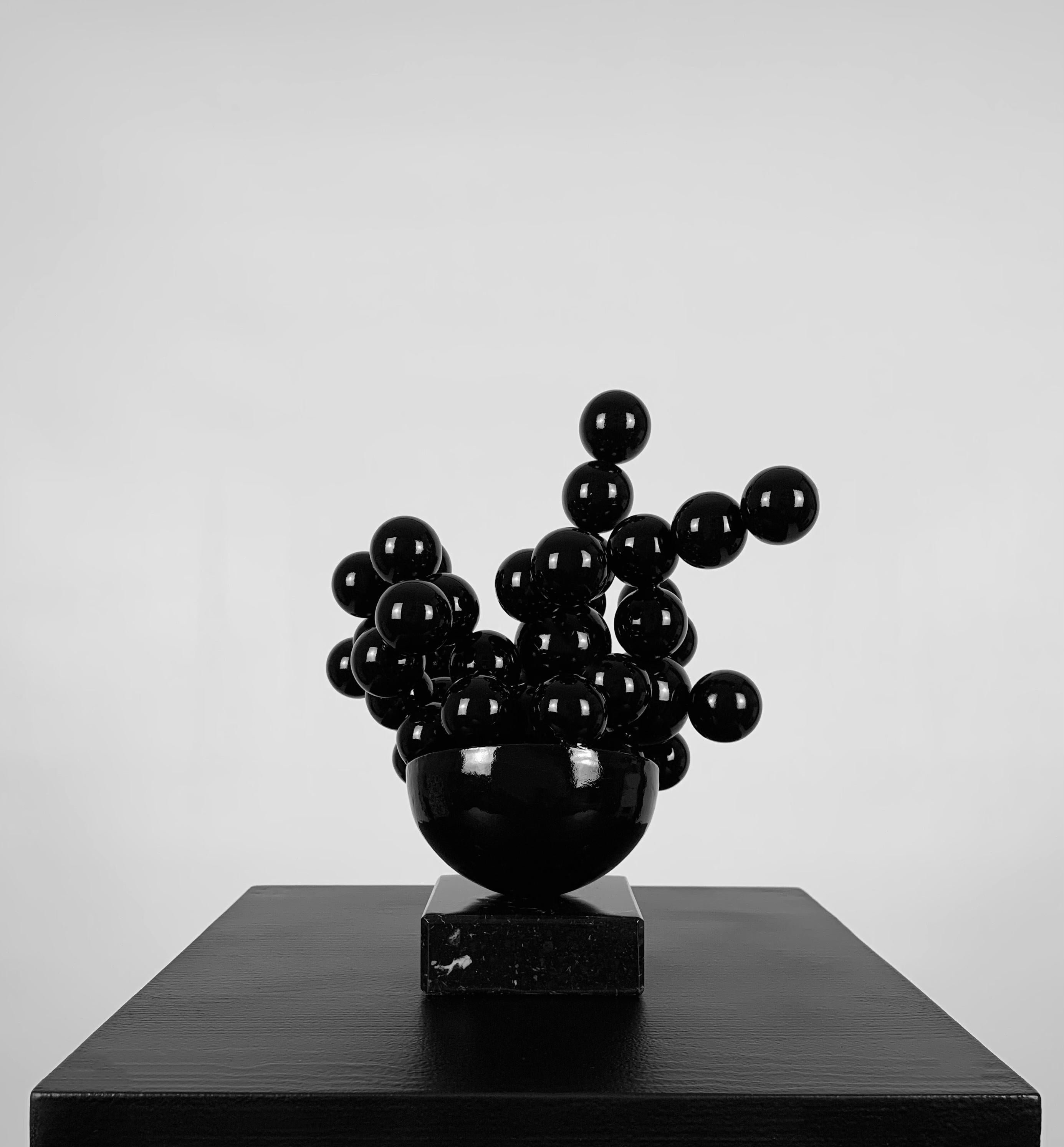 Made in England, 2021.
Created by Award-winning artists IRENA TONE and Rostyslav Kozhman.
Black. Minimalistic. Abstract. Spheres: from molecules to planets. Look around: mono sphere or billions of small combinations of spheres - this all is our