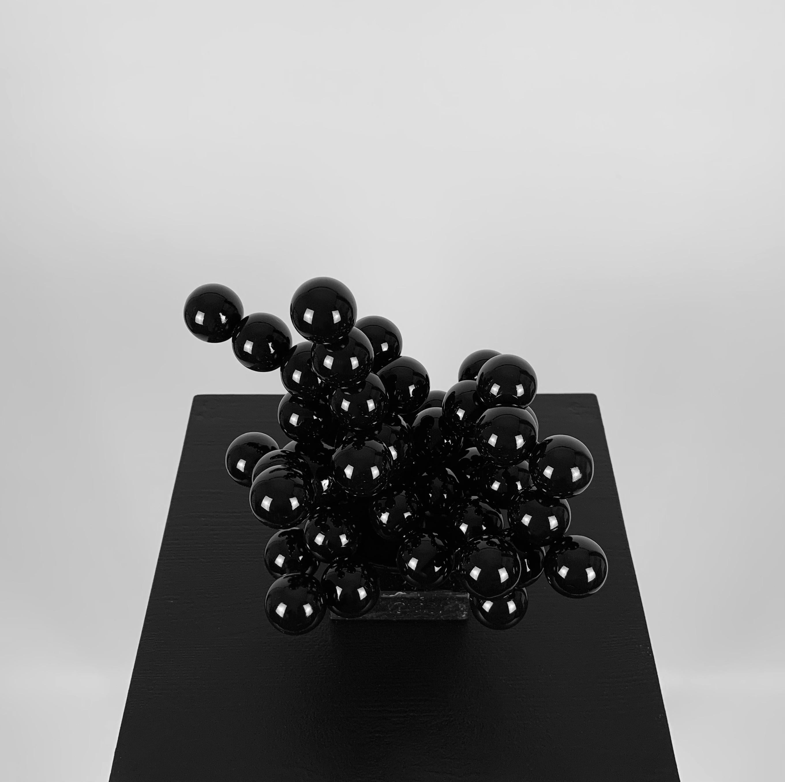 Splash Sphere Sculpture Steel Black Abstract Minimalist Original Art 1