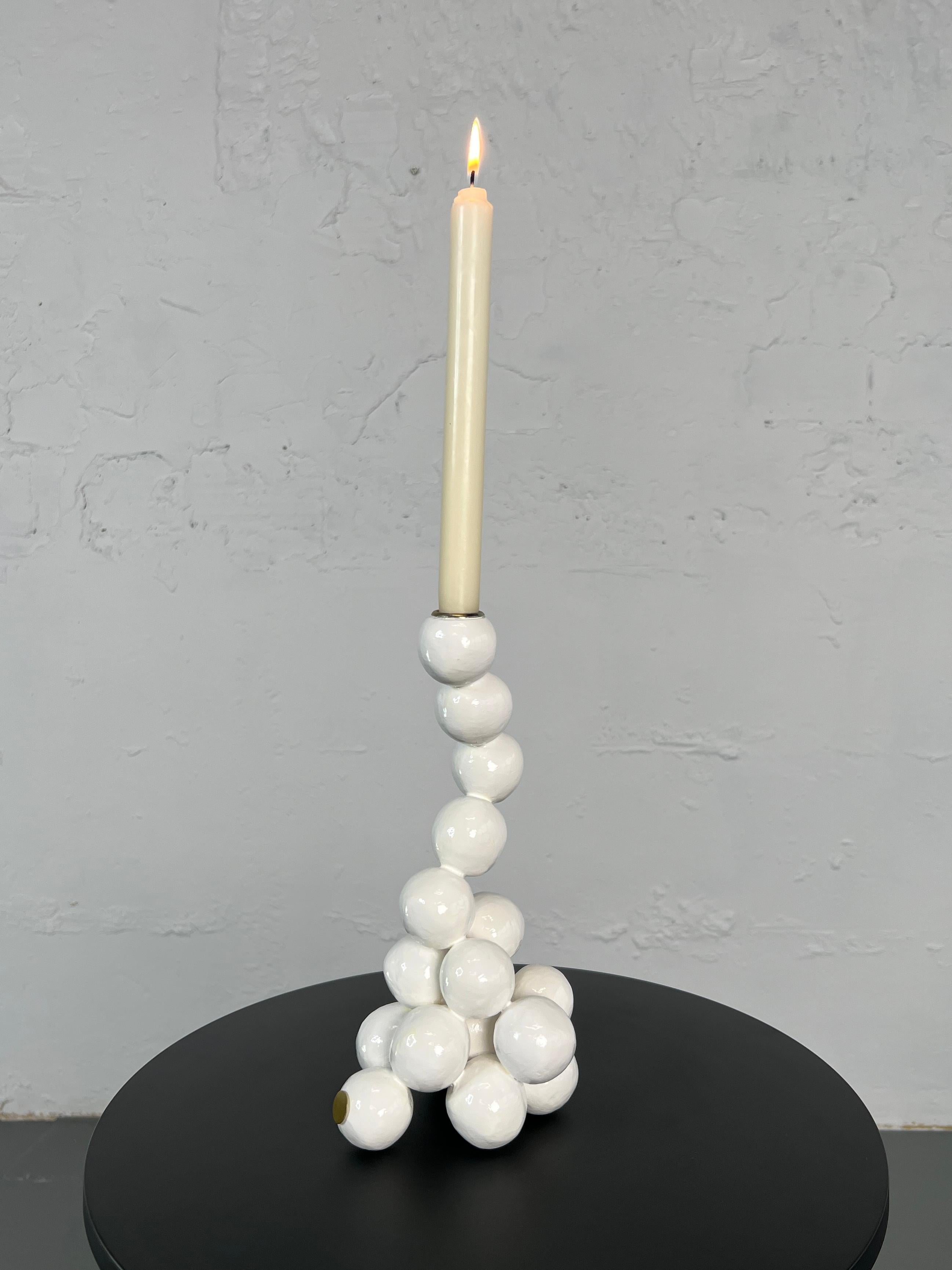 Arty Weißer Kerzenständer 