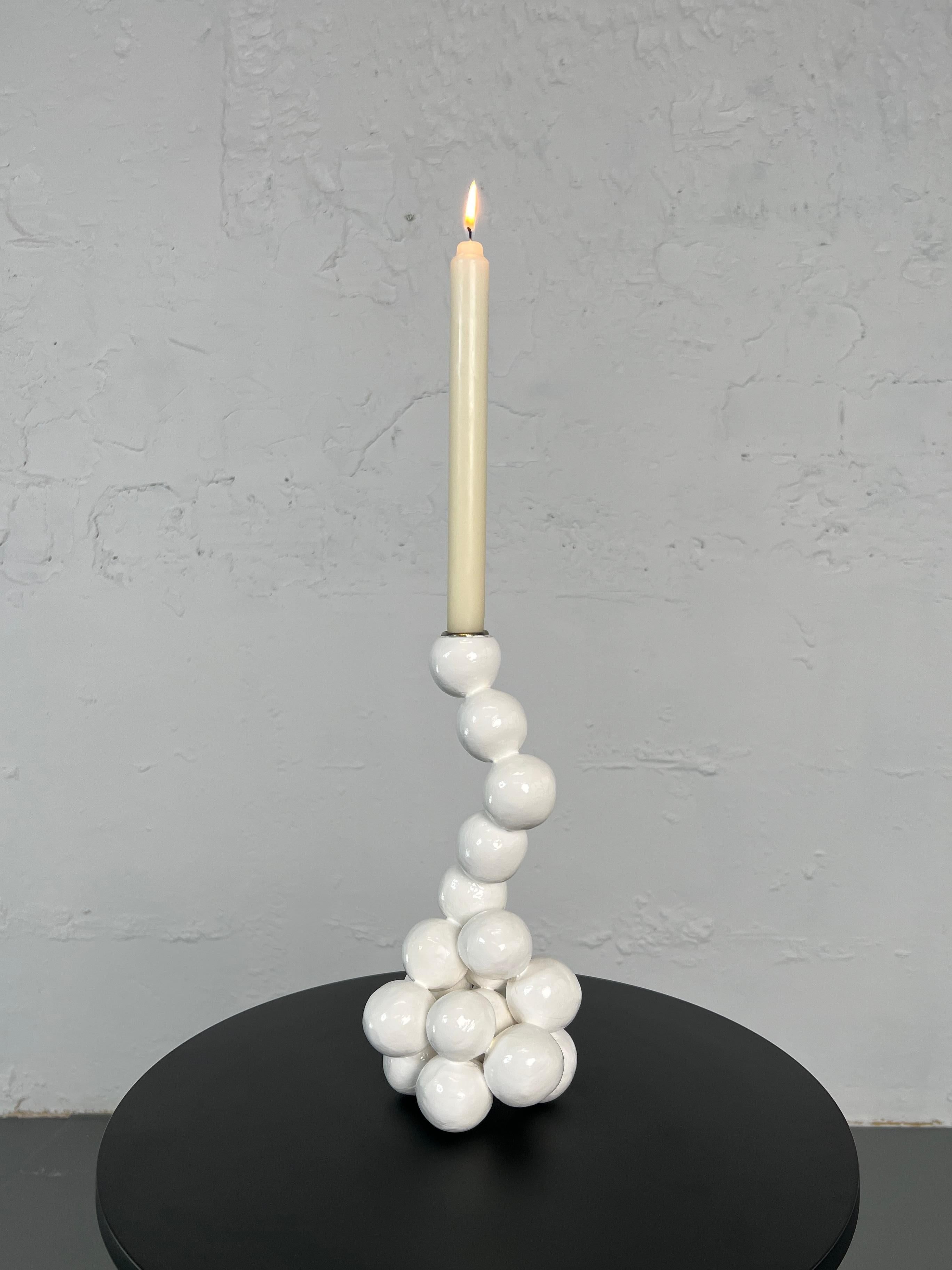 Arty Weißer Kerzenständer 
