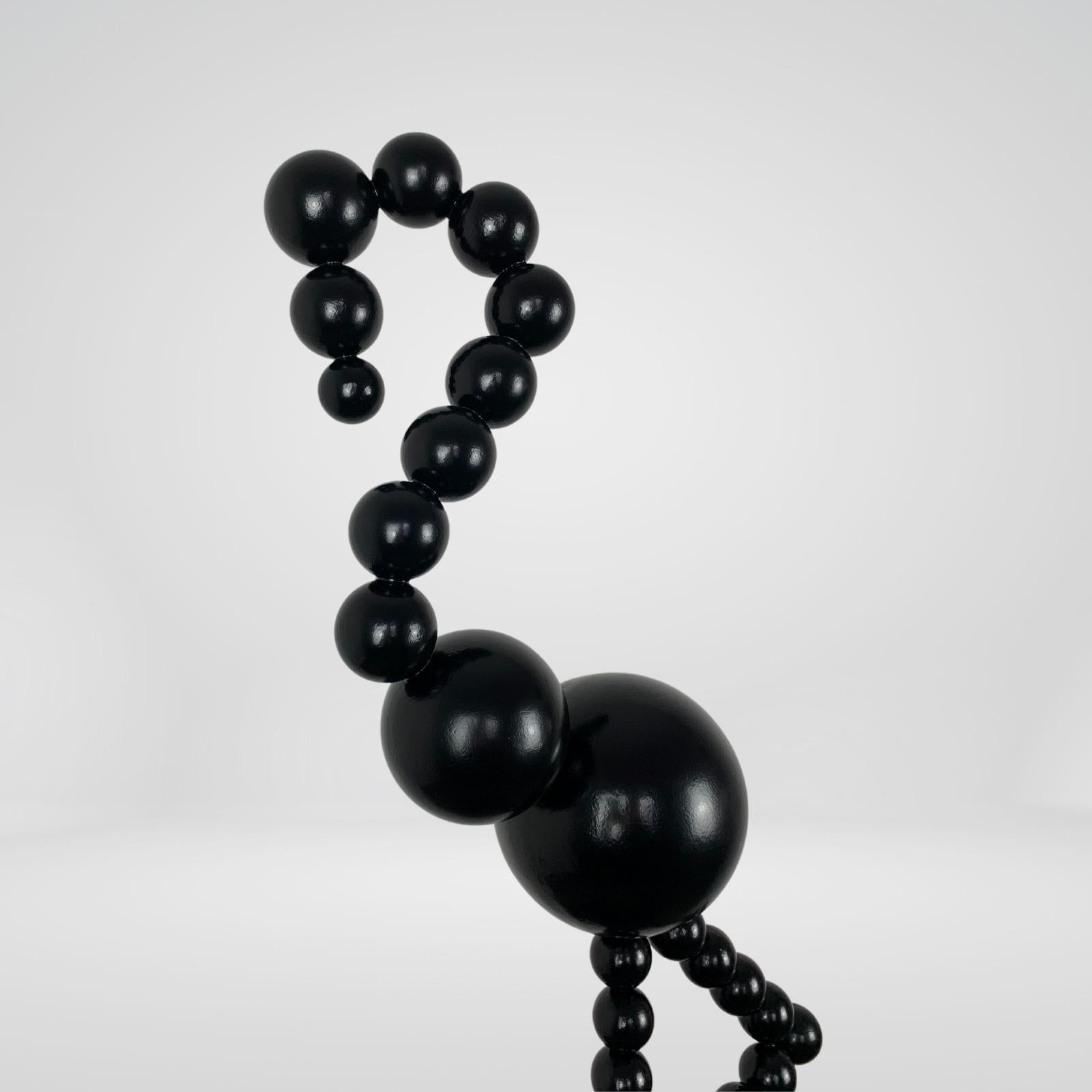 Flamingo. Sculpture Black Steel Minimalist Abstract 6