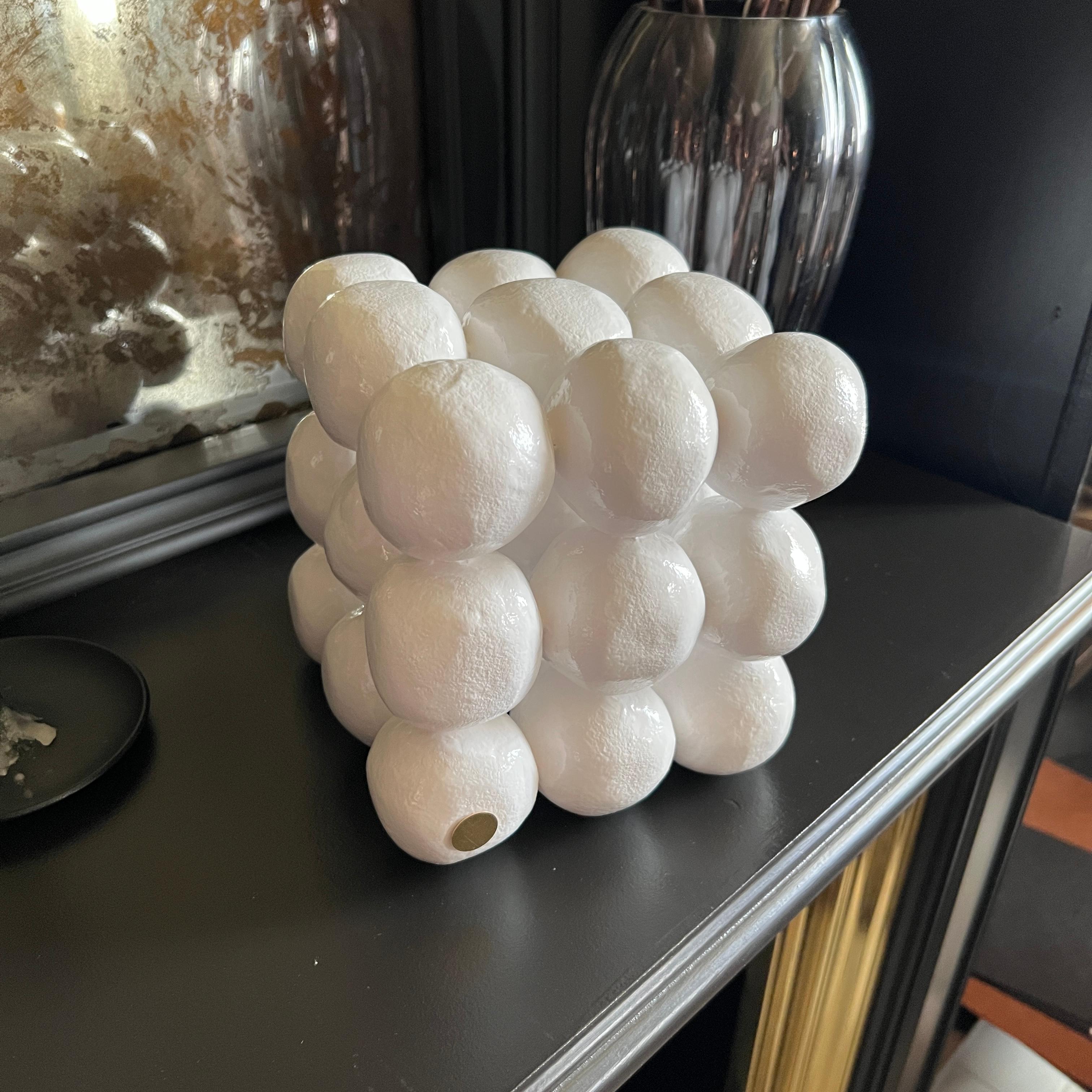 'Non-Ideal Cube Eggshell Effect' Sculpure 1 For Sale 6