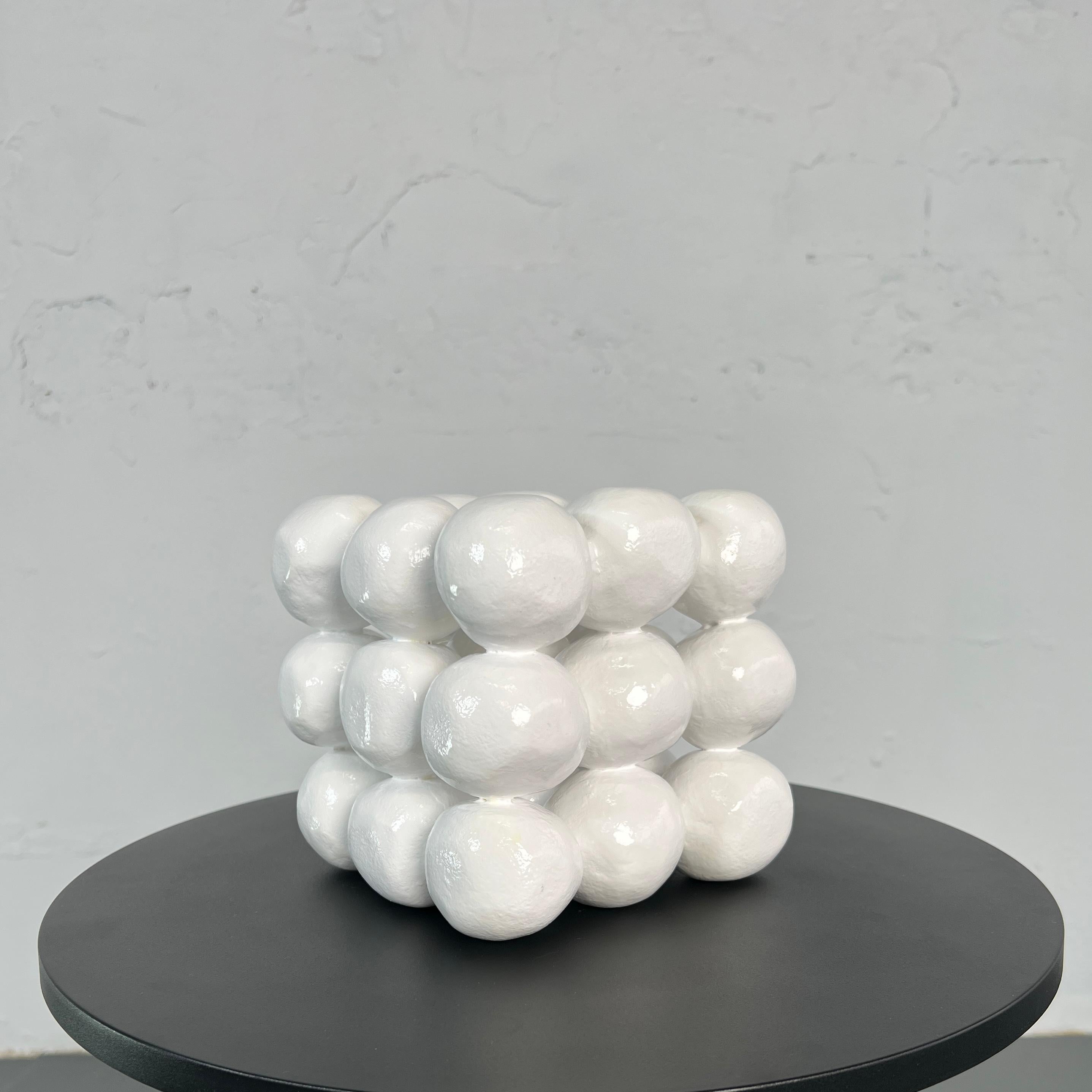 'Non-Ideal Cube Eggshell Effect' Sculpure 1 For Sale 1