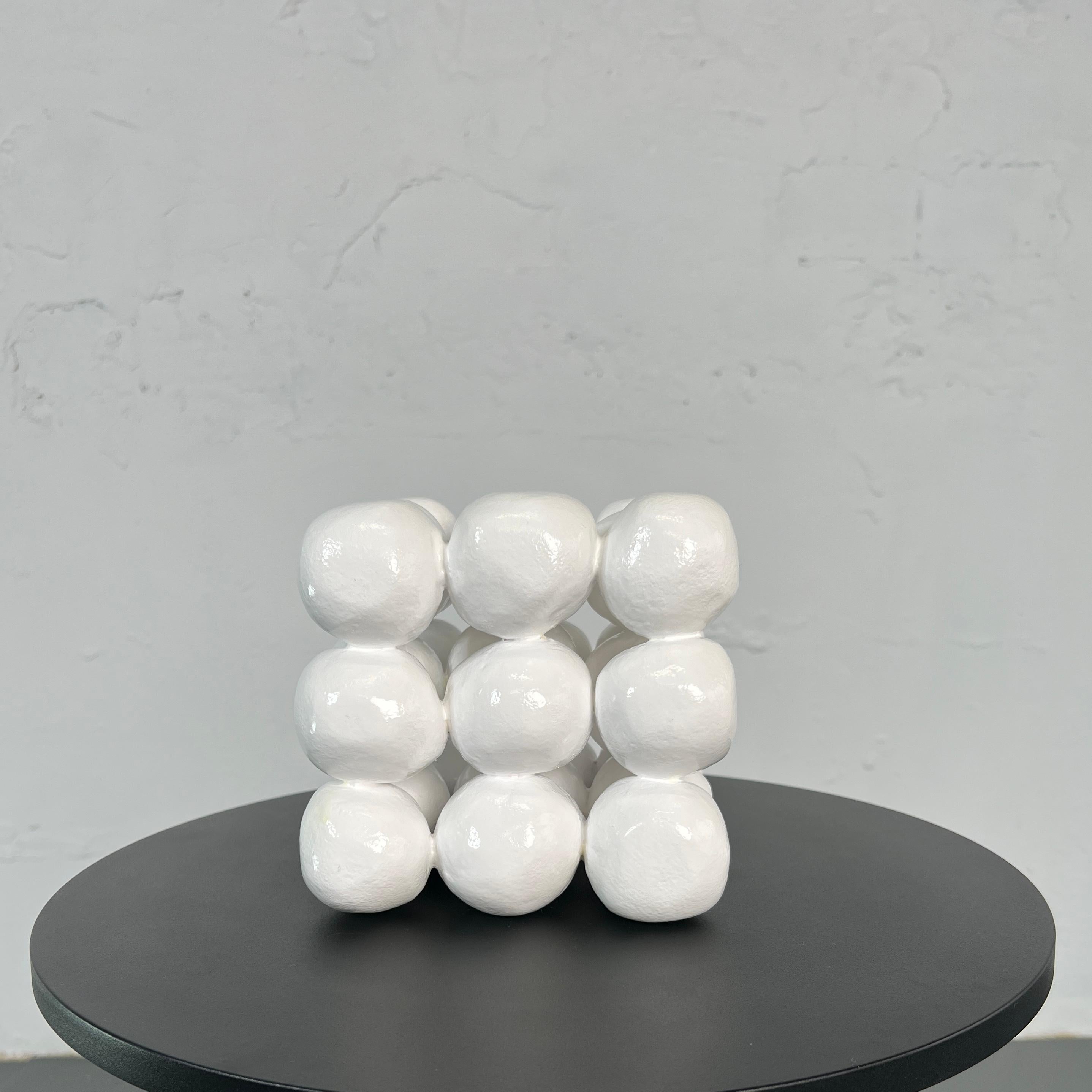'Non-Ideal Cube Eggshell Effect' Sculpure 1 For Sale 3