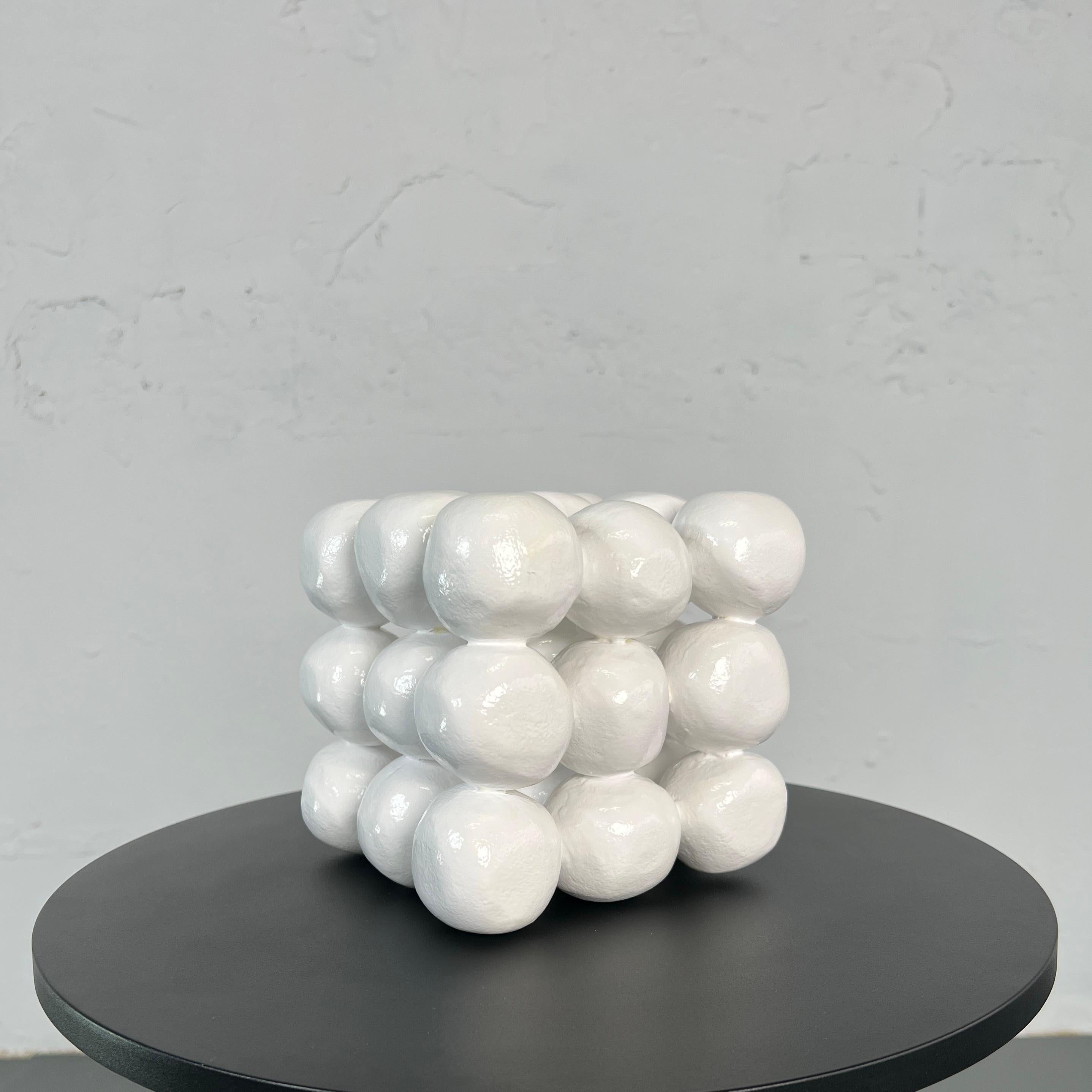 'Non-Ideal Cube Eggshell Effect' Sculpure 1 For Sale 4