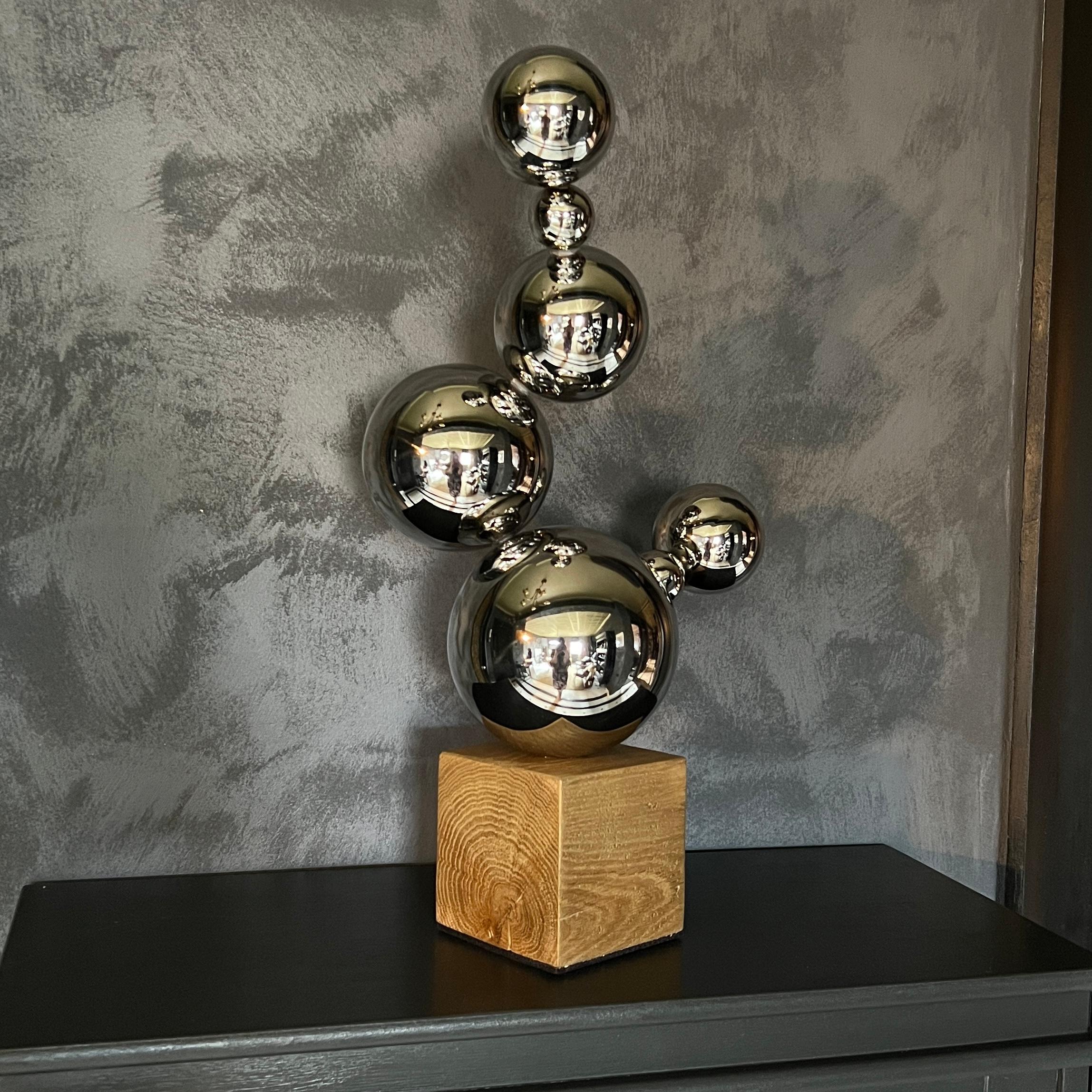 Original Sculpture 'Desert Cactus' Steel and French oak wood 7