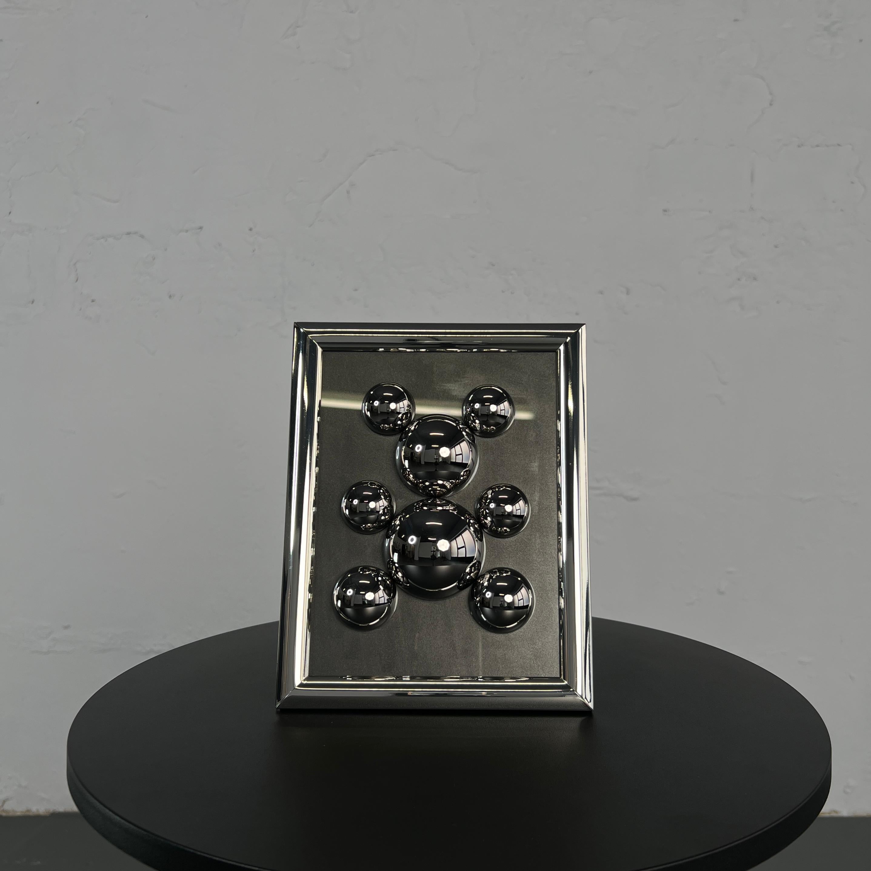 IRENA TONE Figurative Sculpture - Frame Medium Tiny Stainless Steel Bear '1'