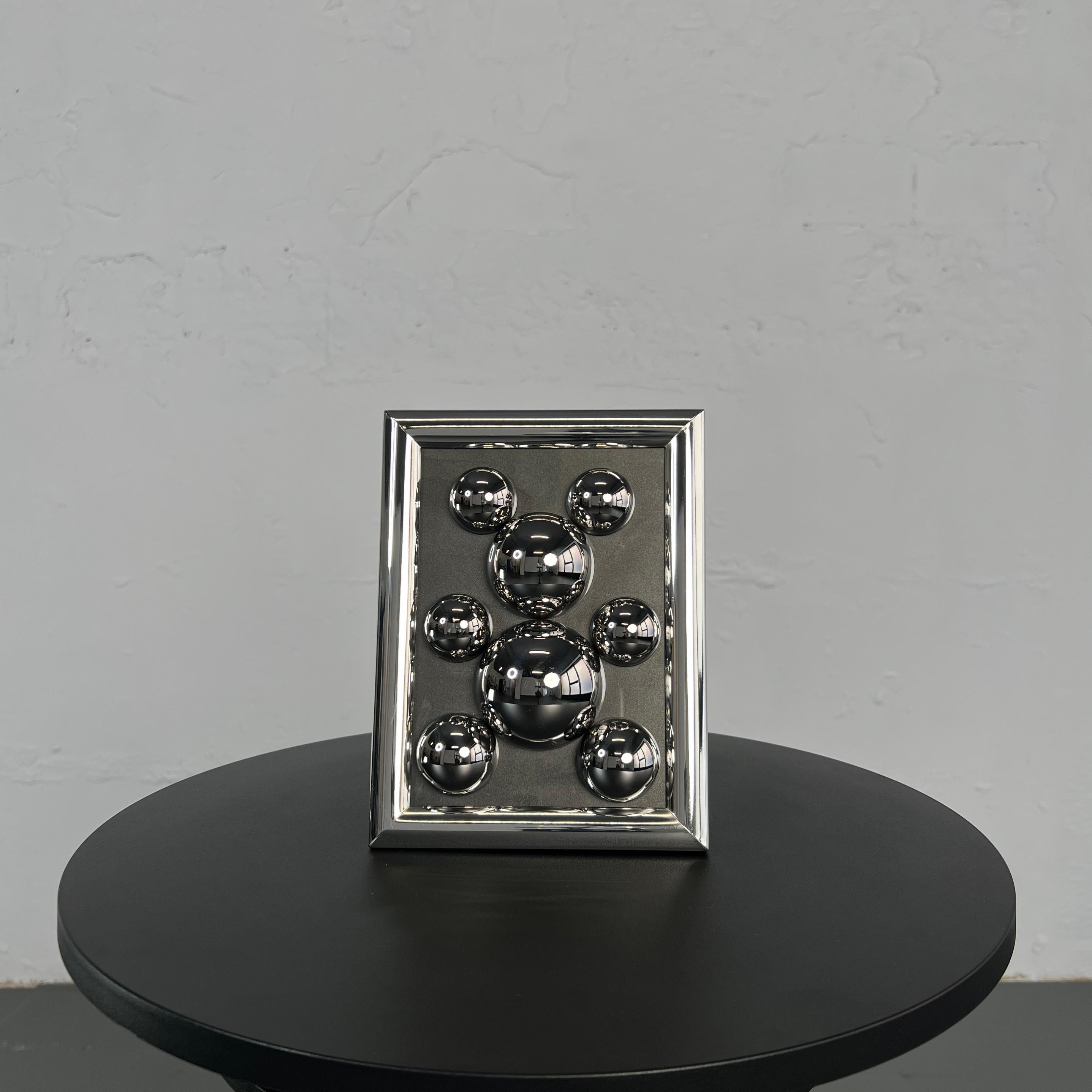 IRENA TONE Figurative Sculpture - Frame Small Tiny Stainless Steel Bear '1'