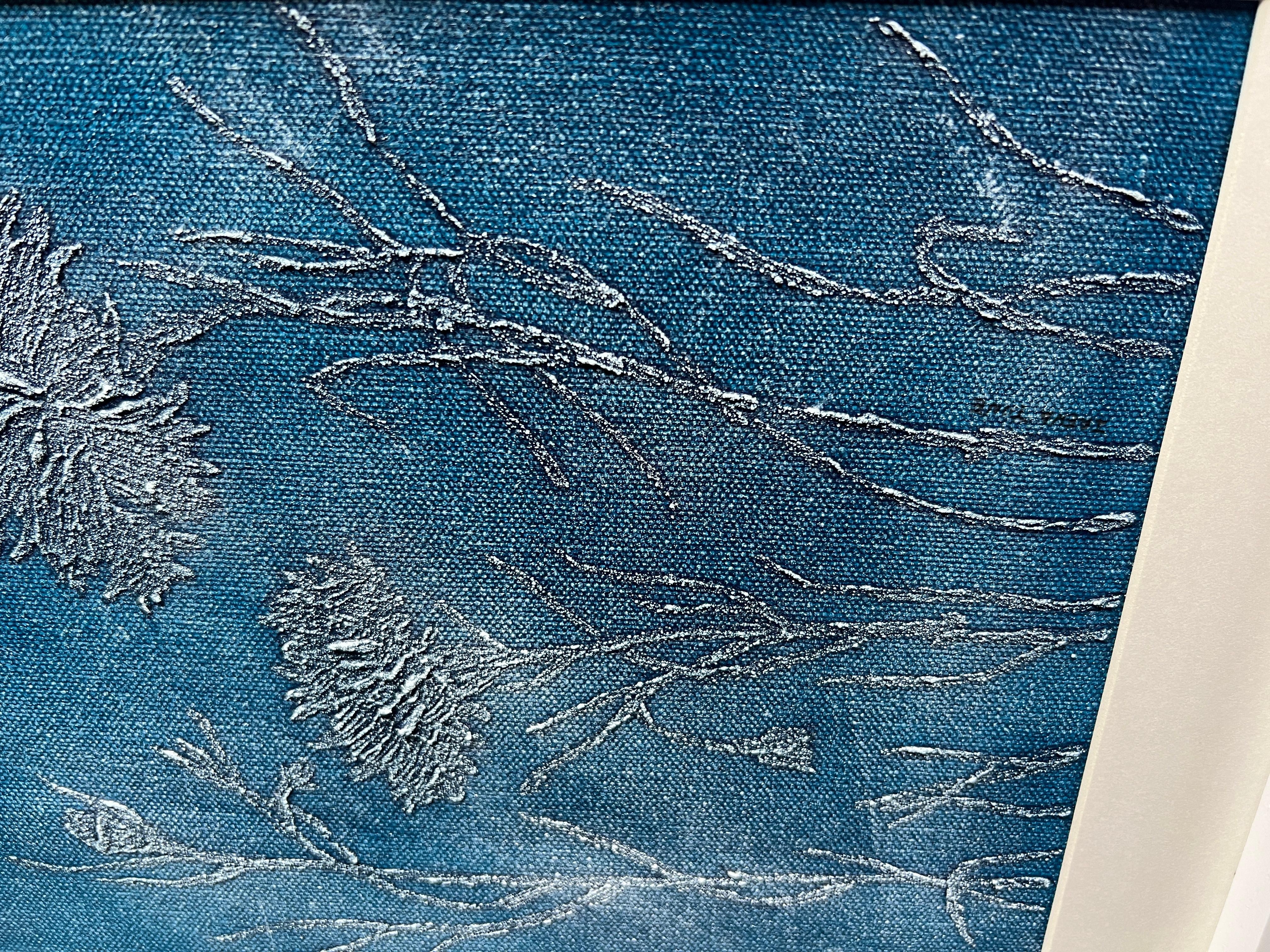 Centaurea Blau  (Abstrakt), Painting, von IRENA TONE