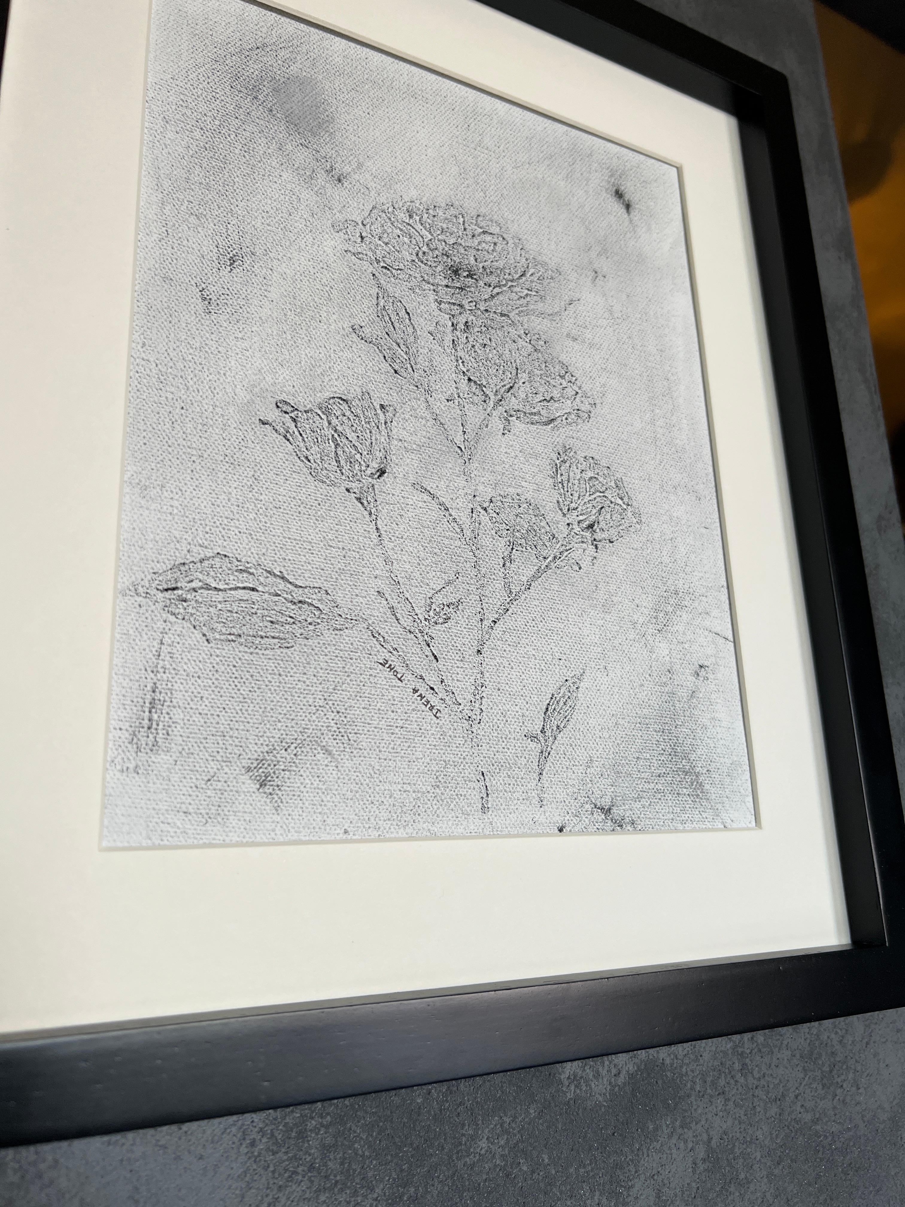 Garden Rose Black and White 1