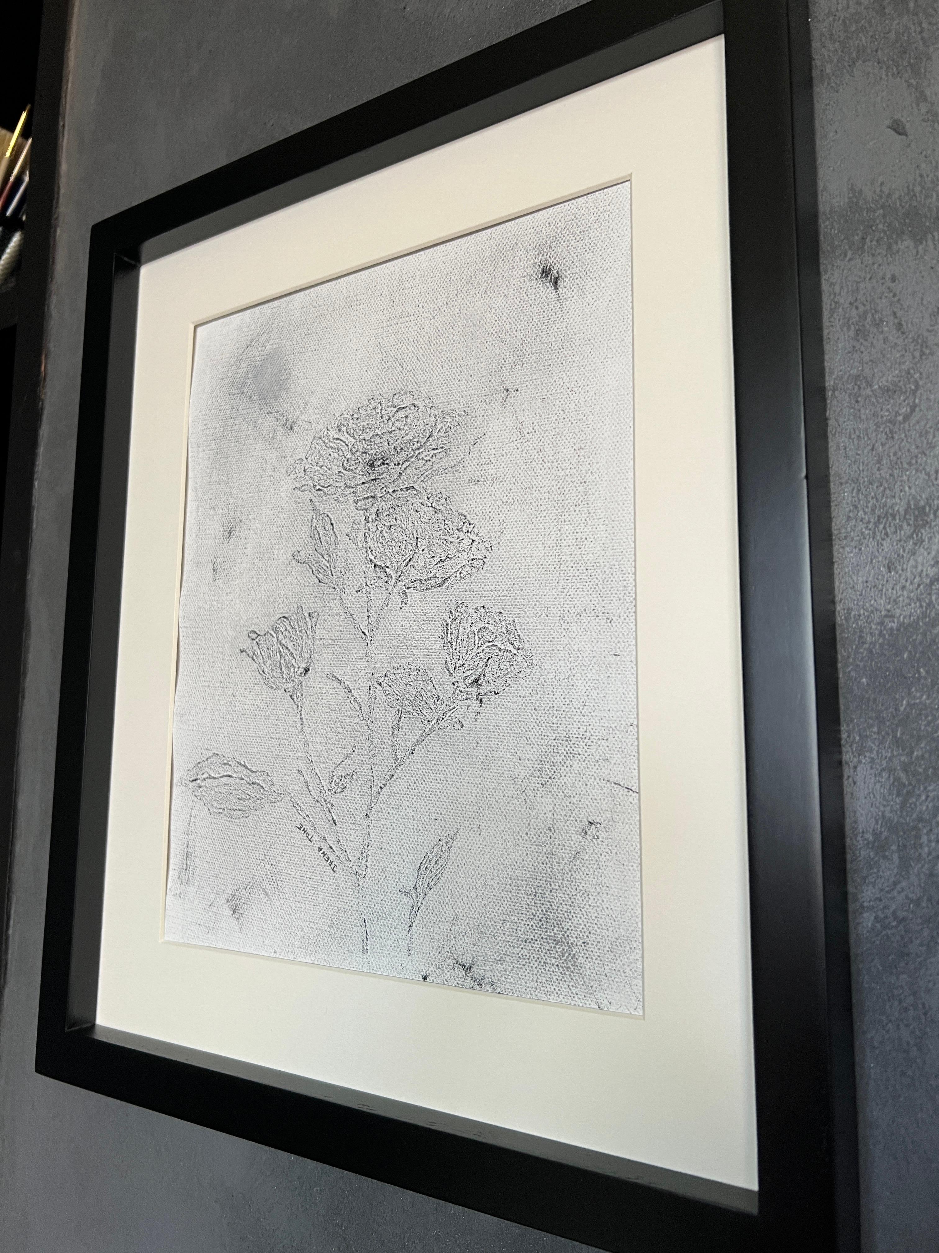 Garden Rose Black and White 2