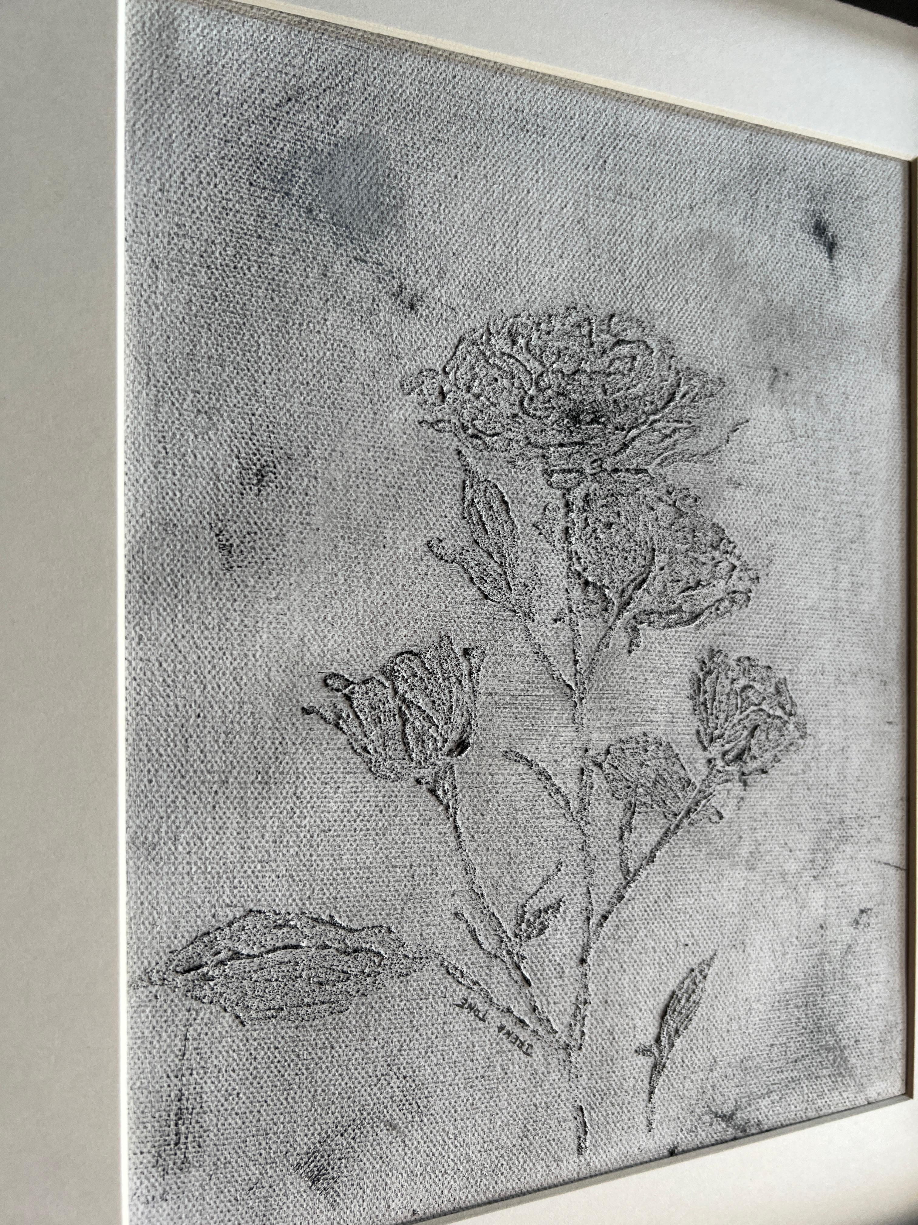 Garden Rose Black and White 3