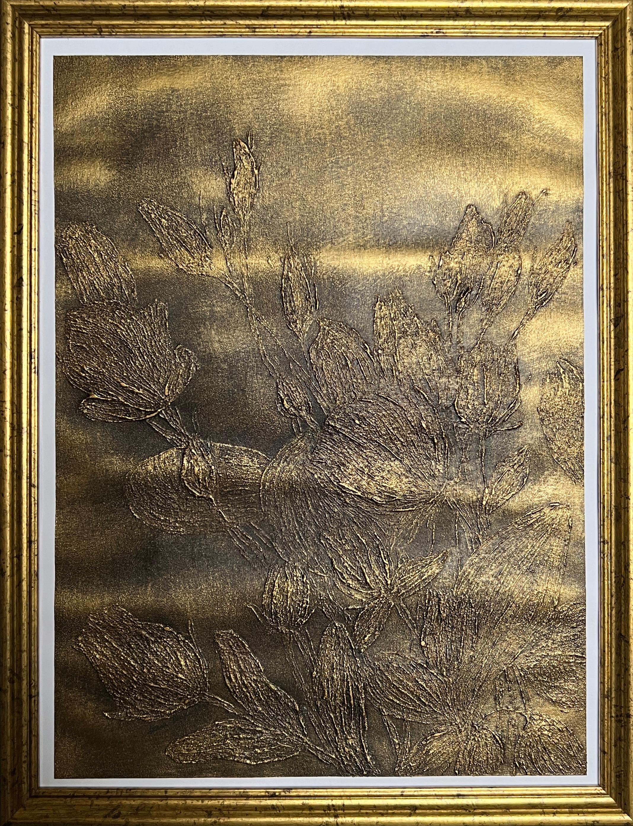 'Eustoma d'oro' 1 - Sculpture di IRENA TONE