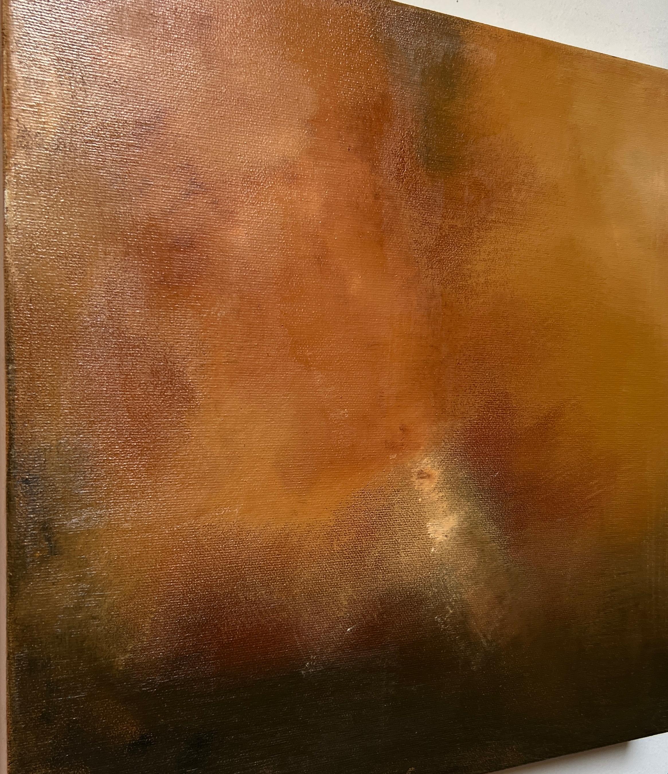 Golden Landscape and Sky Abstract Acrylic Painting 10
