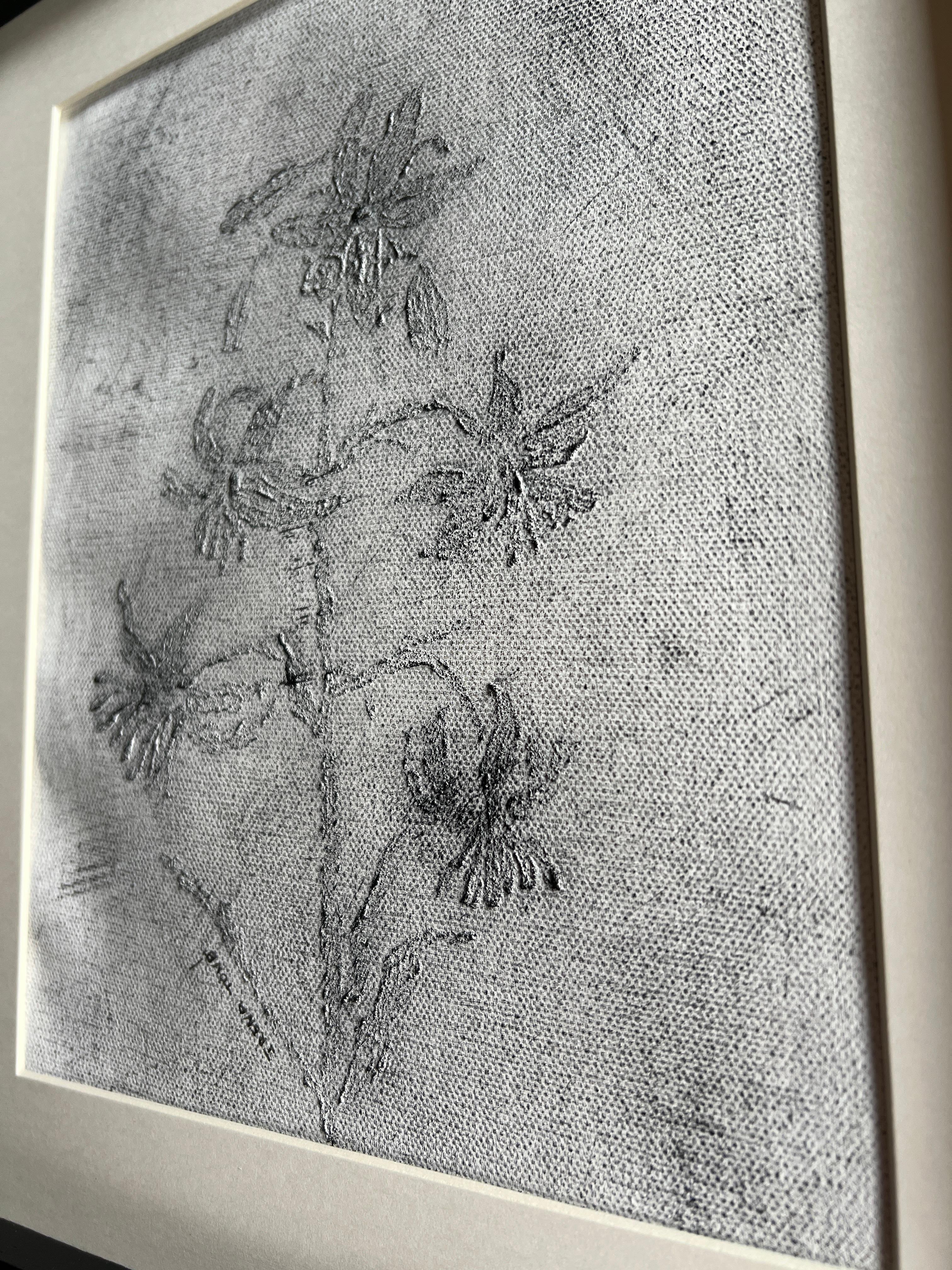 Lilium Black and White - Abstract Painting by IRENA TONE
