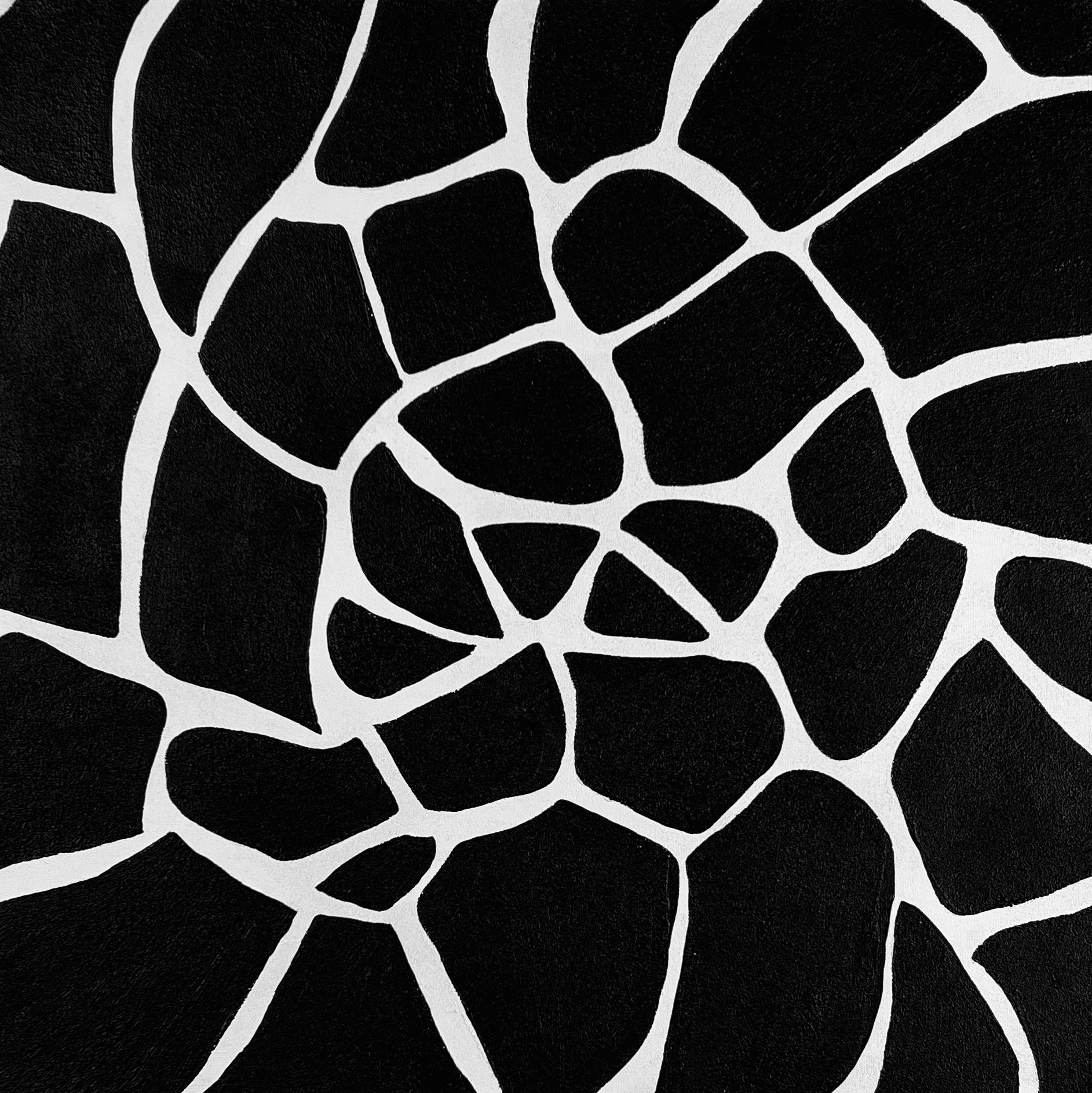 Abstract Sculpture IRENA TONE - Motif de girafe monochrome