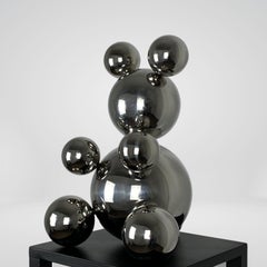 Big Stainless Steel Bear 'Ross' Sculpture Minimalistic Animal Art
