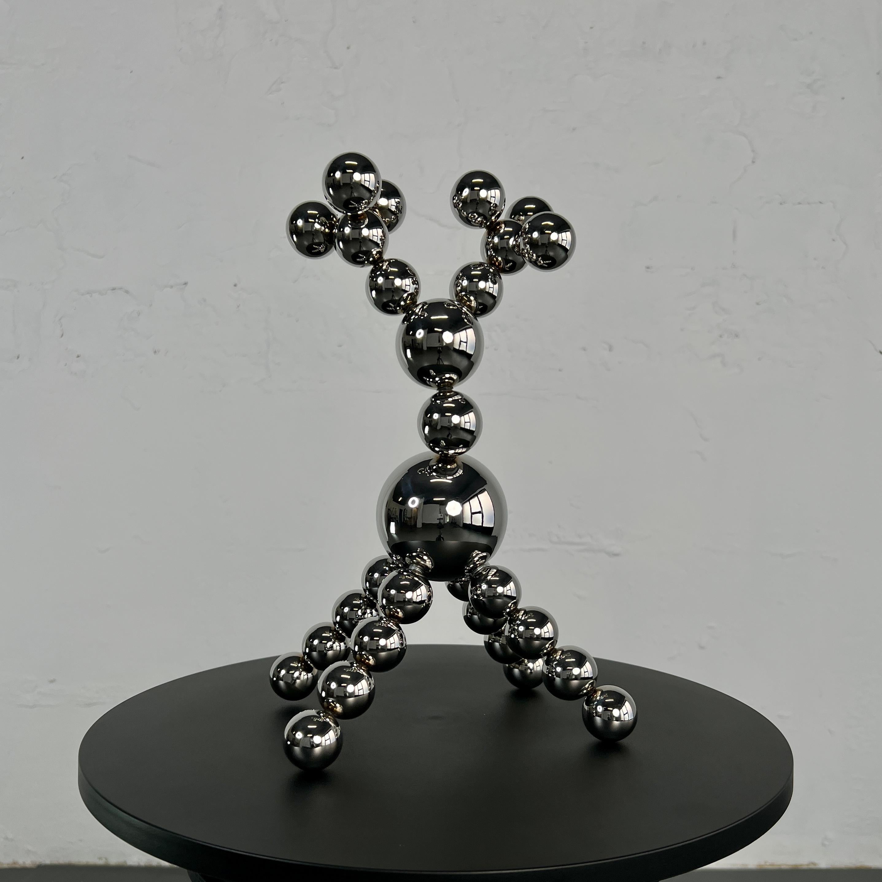 Sculpture d'origine de cerf en acier inoxydable - Art minimaliste