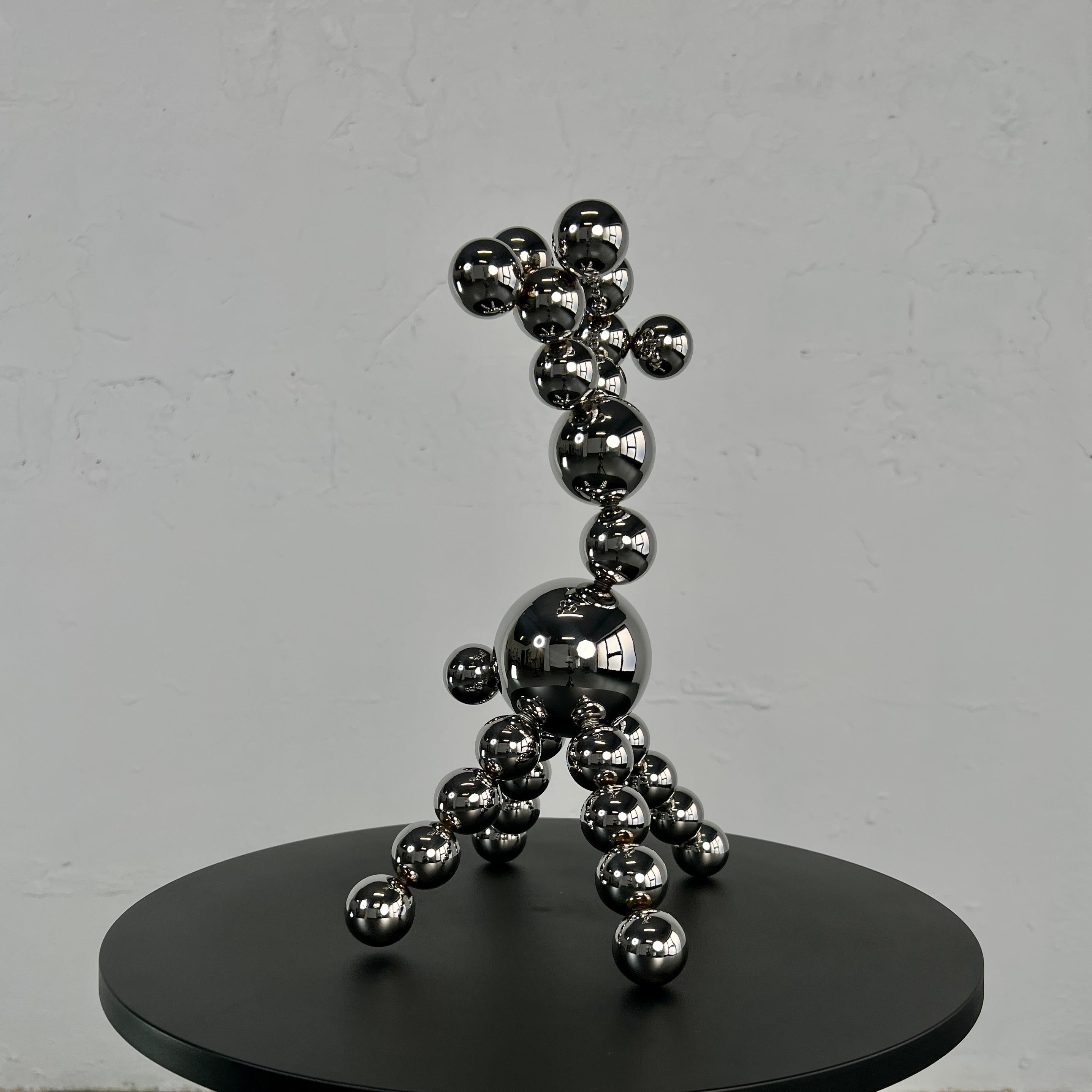 Deer Stainless Steel Original Sculpture Minimalistic Art. For Sale 2